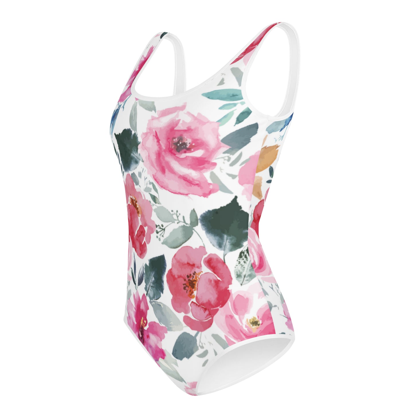 I AM WELL Young Ladies' One-Piece Swimsuit Floral