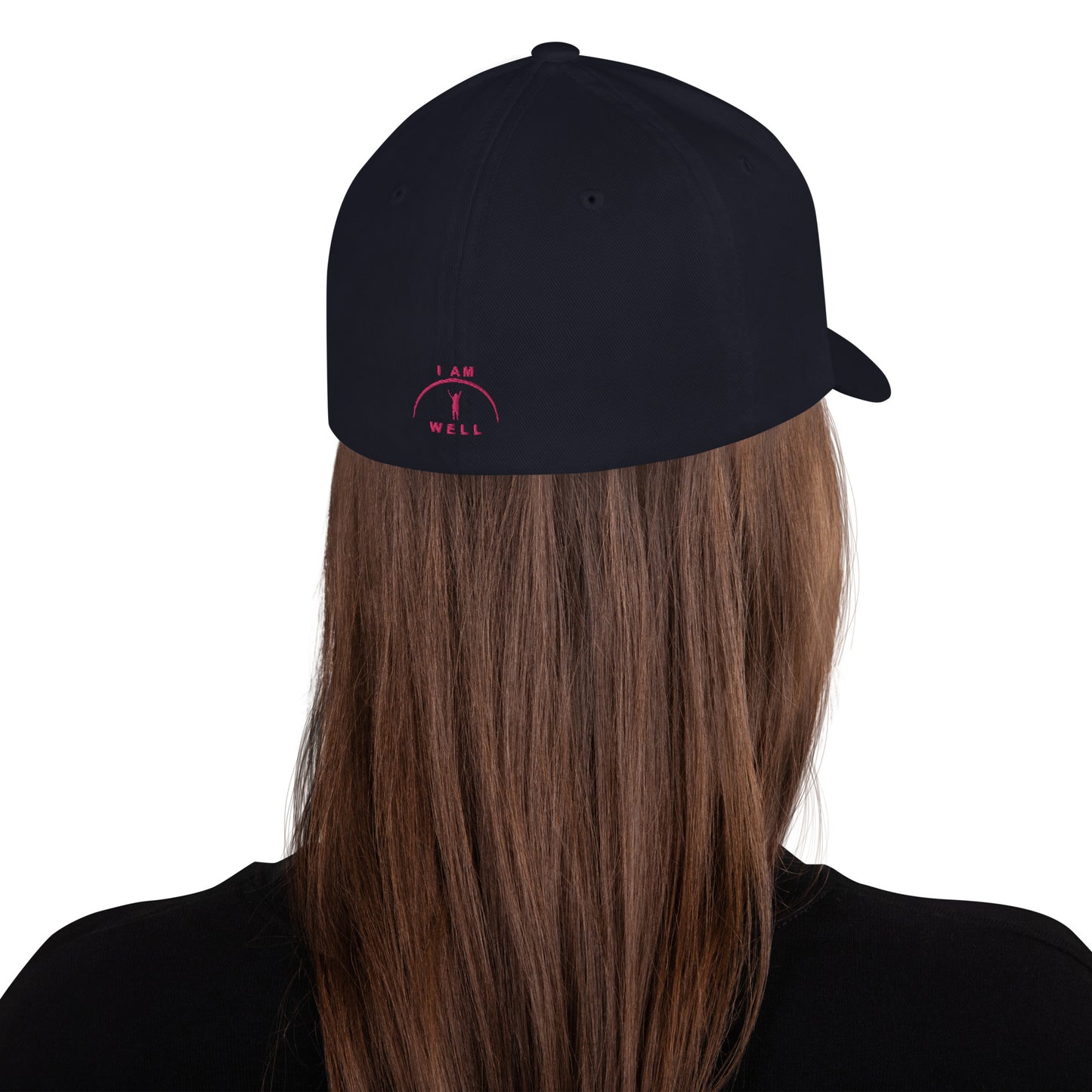 I AM WELL Women's Structured Twill Cap - Pink Embroidered Logo (multiple color options)