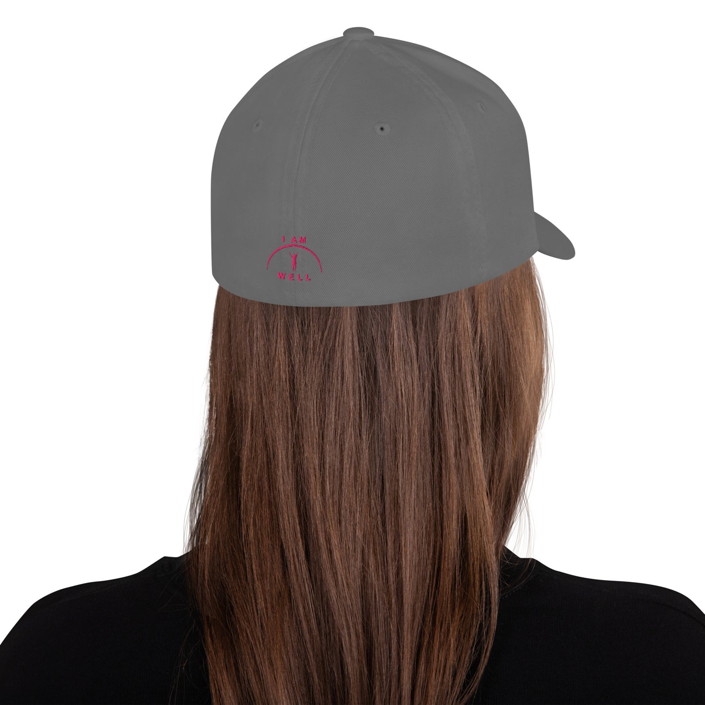 I AM WELL Women's Structured Twill Cap - Pink Embroidered Logo (multiple color options)