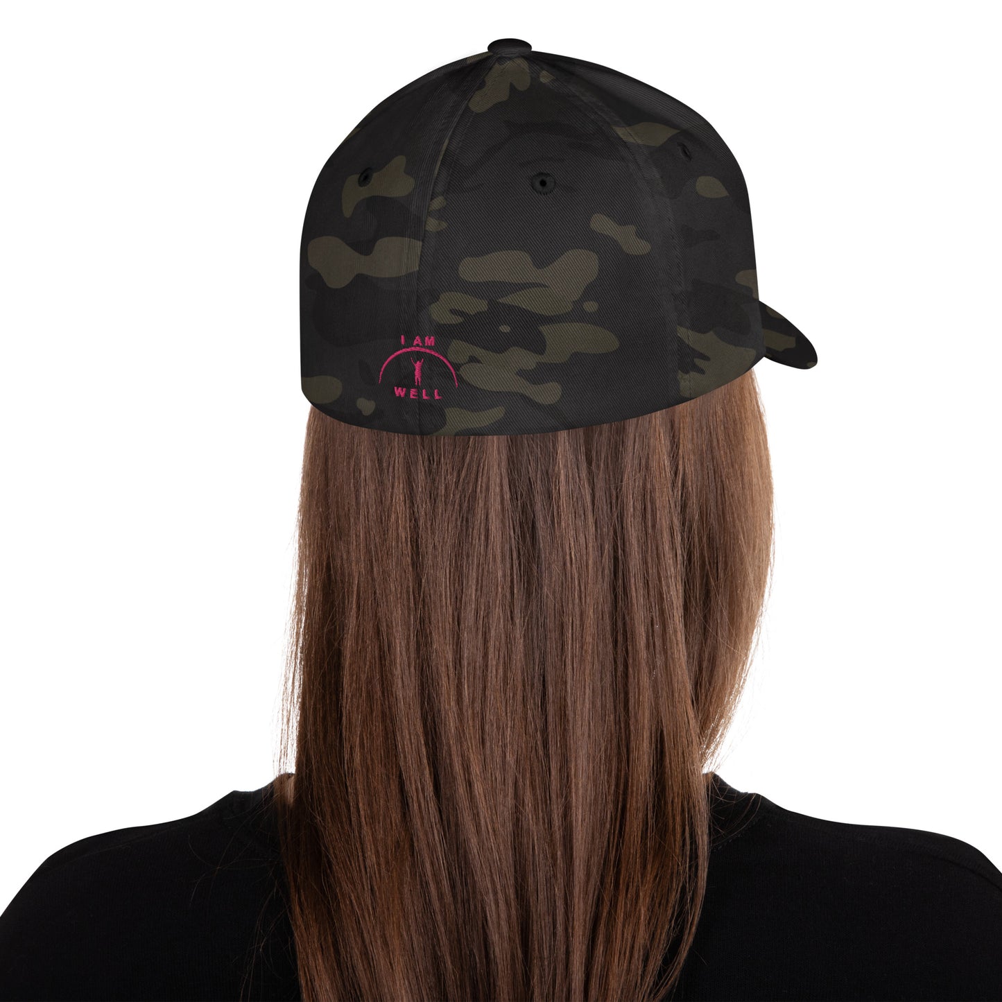 I AM WELL Women's Structured Twill Cap - Pink Embroidered Logo (multiple color options)