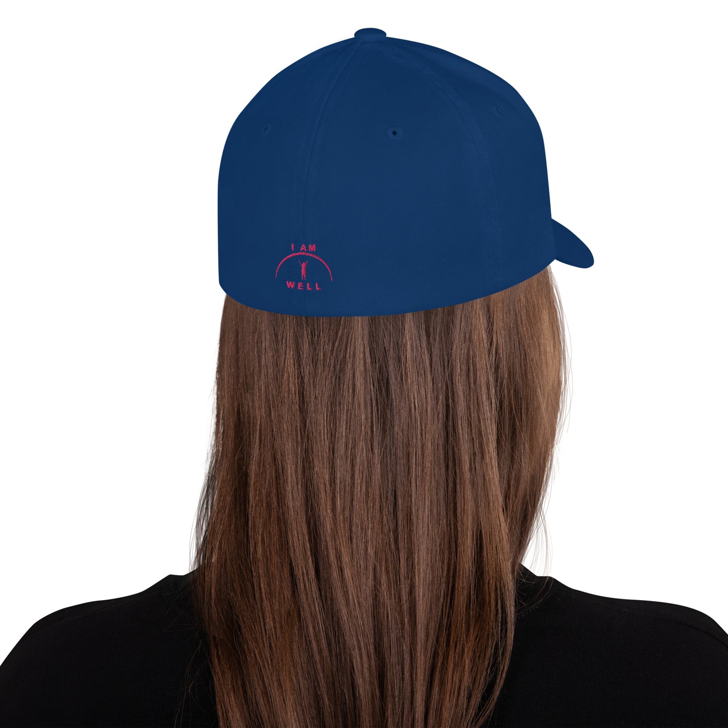 I AM WELL Women's Structured Twill Cap - Pink Embroidered Logo (multiple color options)