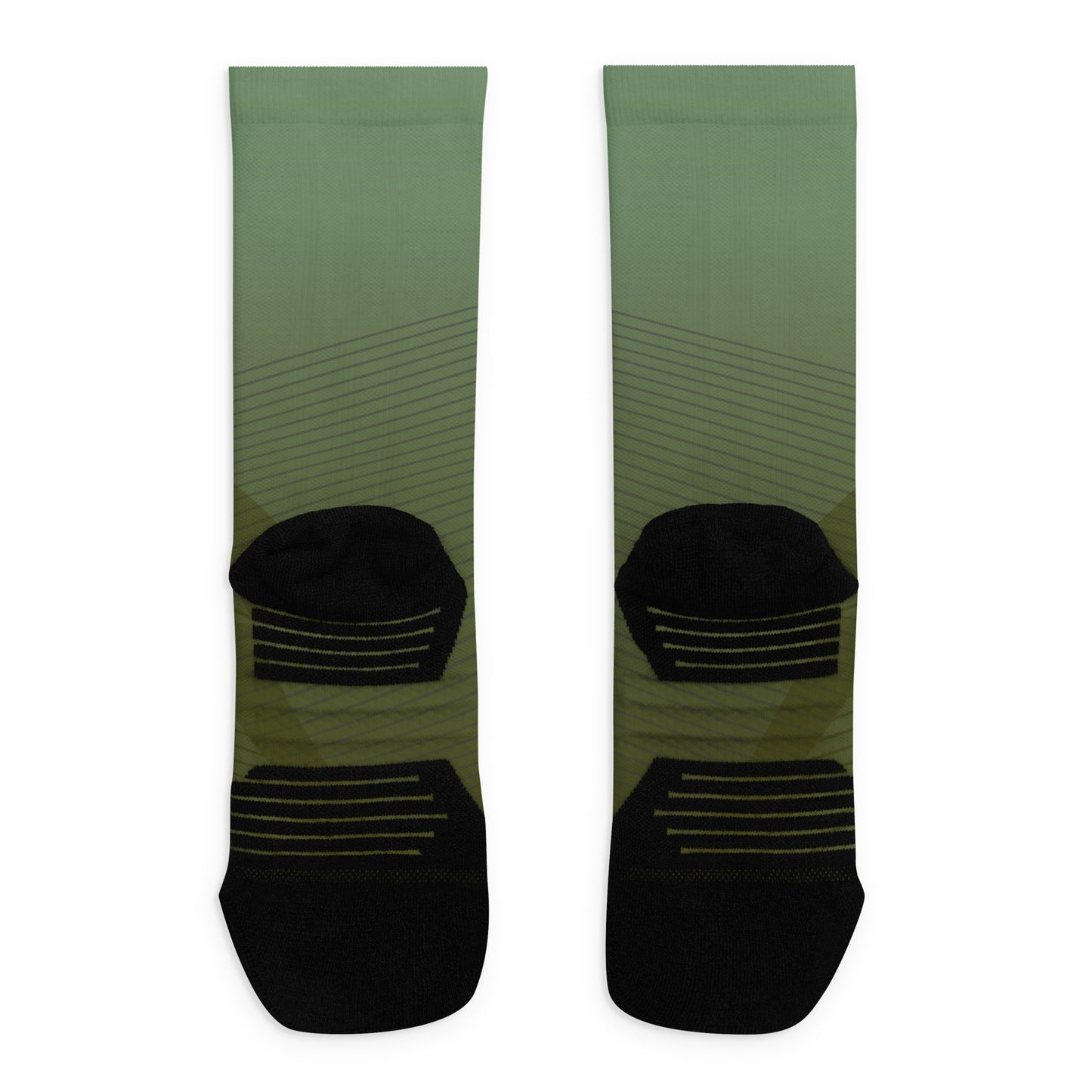 I AM WELL Men's Athletic Crew Socks - Green Bolt w/ Black Logo