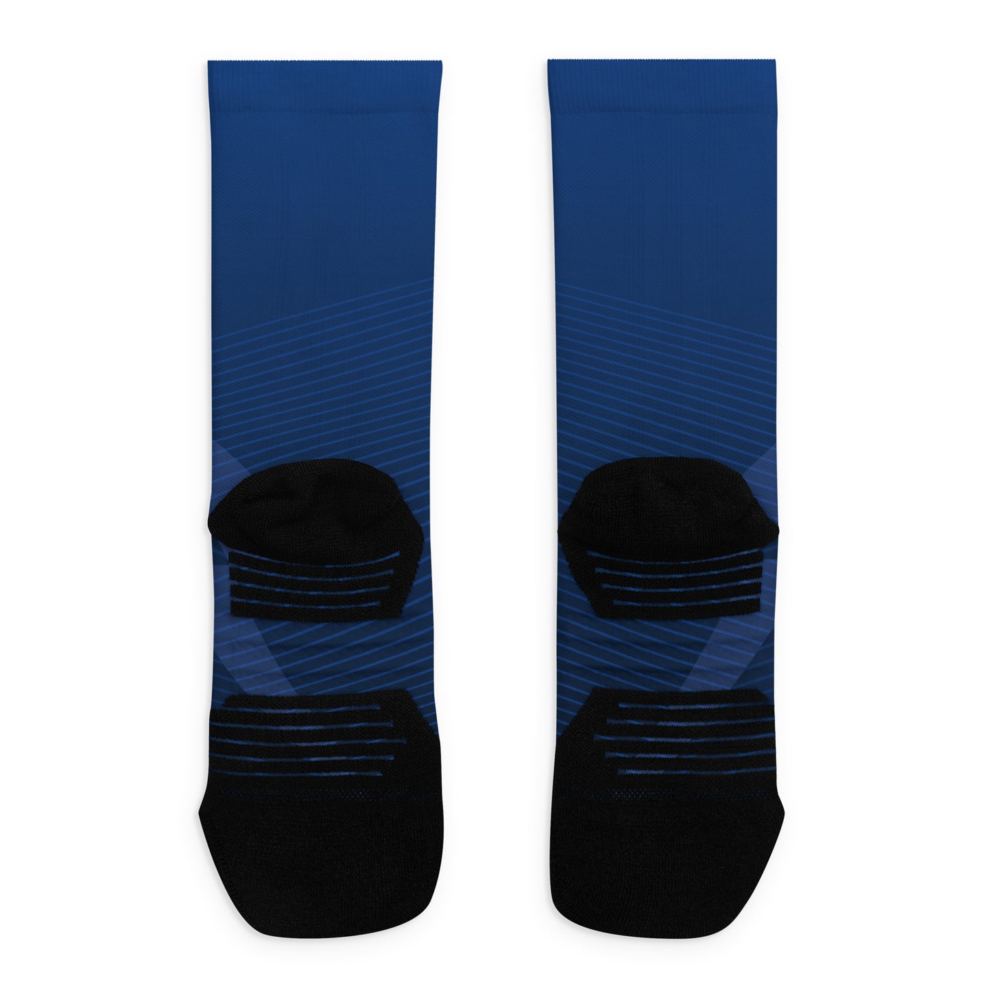 I AM WELL Men's Athletic Crew Socks - Blue Bolt w/ Black Logo