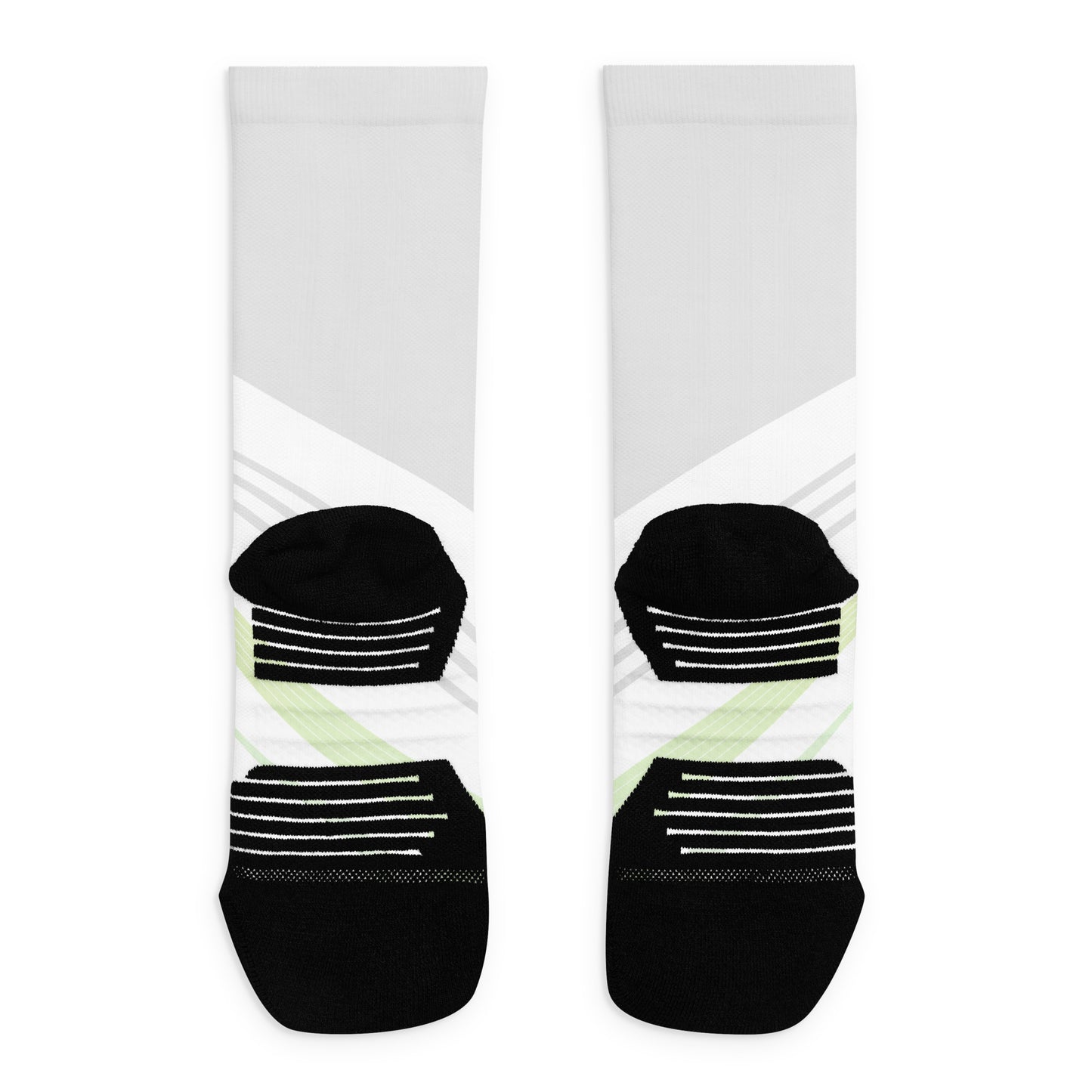 I AM WELL Men's Athletic Crew Socks - Grey Kiwi Bolt w/ White Logo