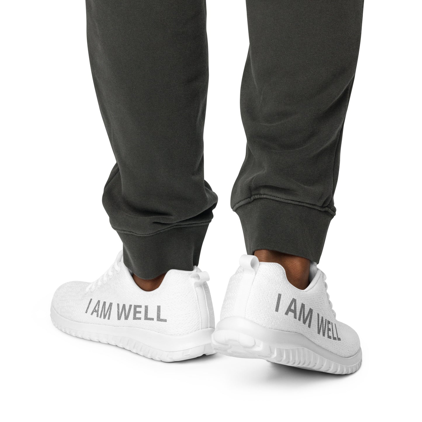 I AM WELL Men’s Athletic Shoes - White w/ Grey Logo