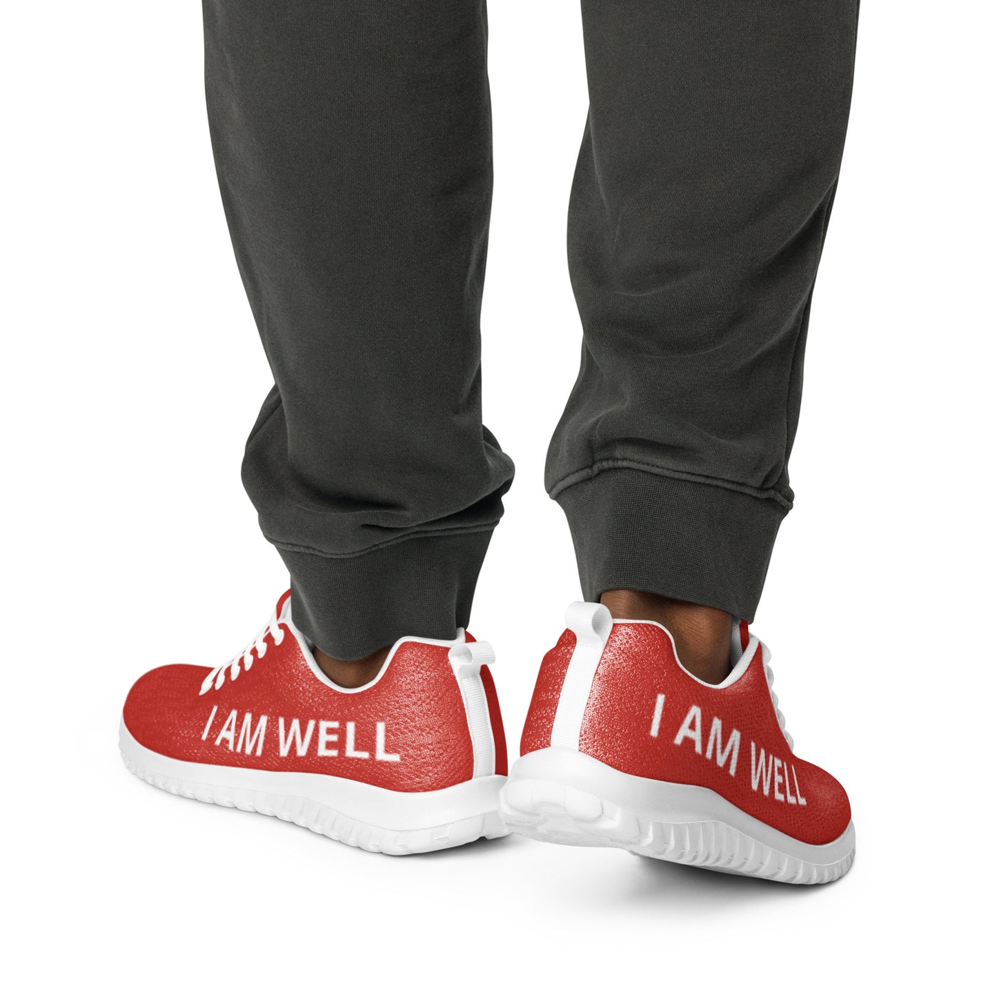 I AM WELL Men’s Athletic Shoes - Red w/ White Logo