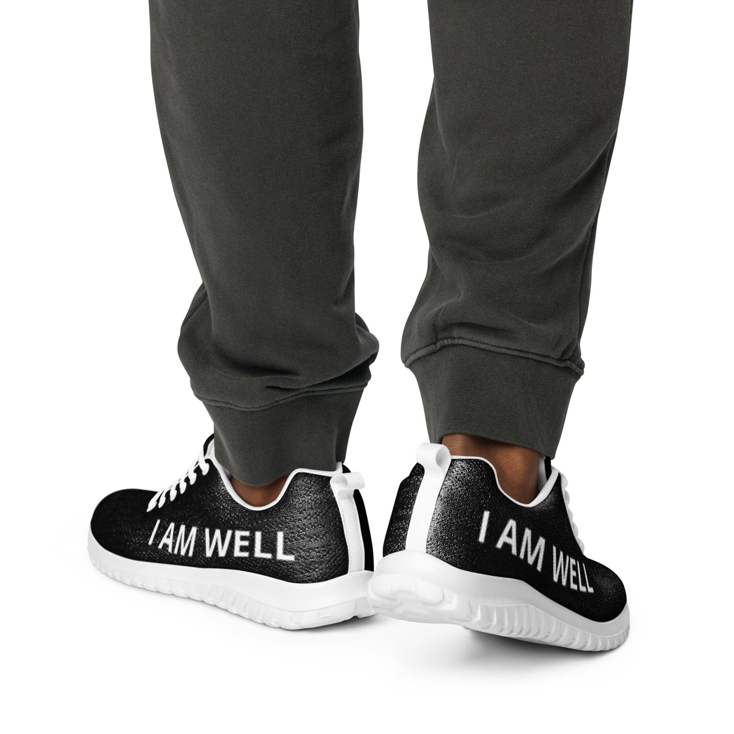 I AM WELL Men’s Athletic Shoes - Black w/ White Logo