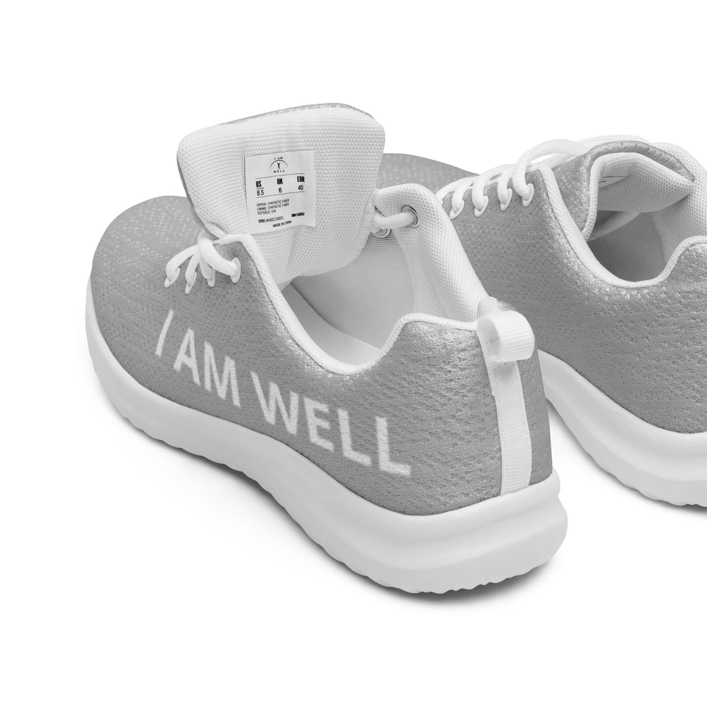 I AM WELL Men’s Athletic Shoes - Light Grey w/ White Logo