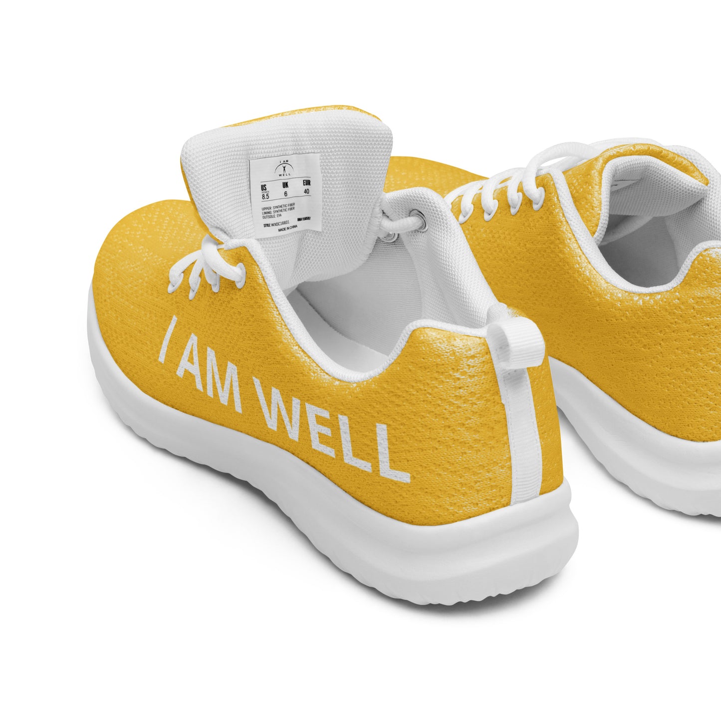 I AM WELL Men’s Athletic Shoes - Yellow w/ White Logo