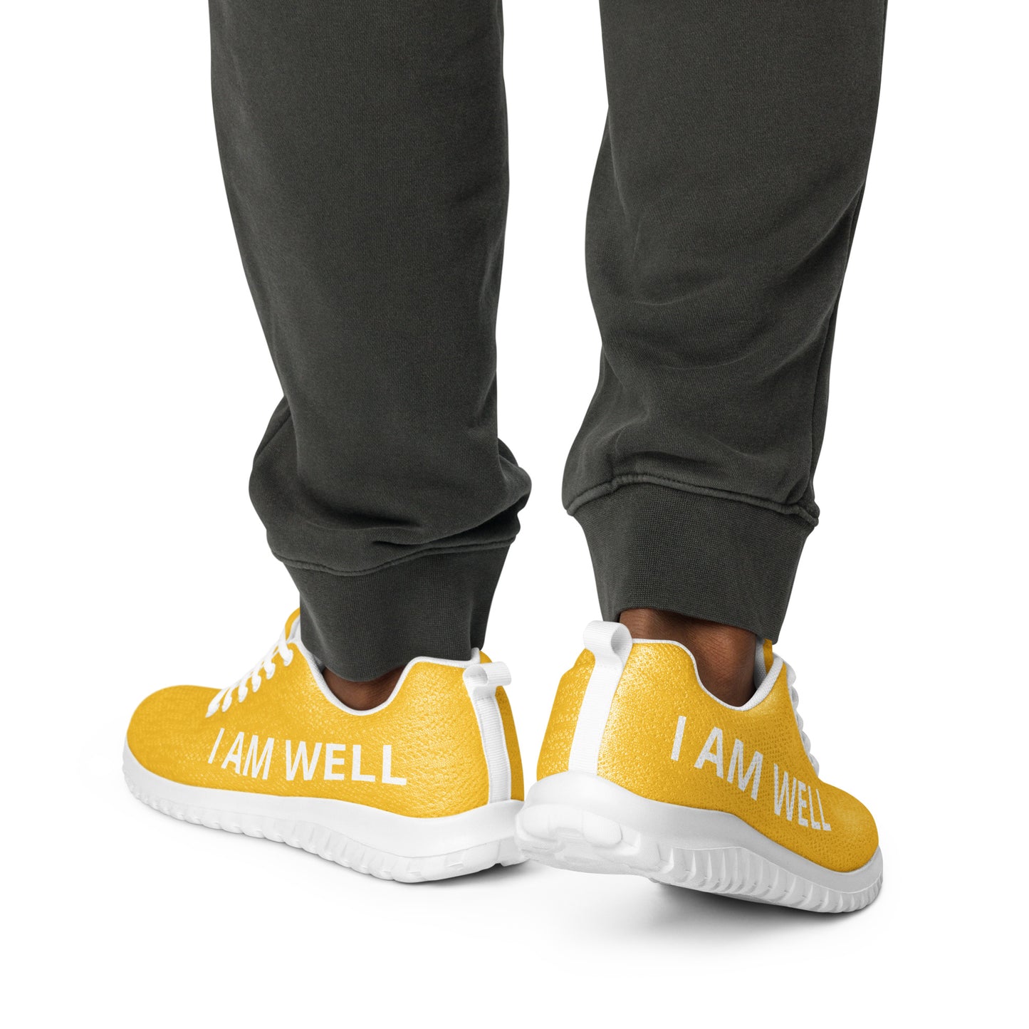 I AM WELL Men’s Athletic Shoes - Yellow w/ White Logo