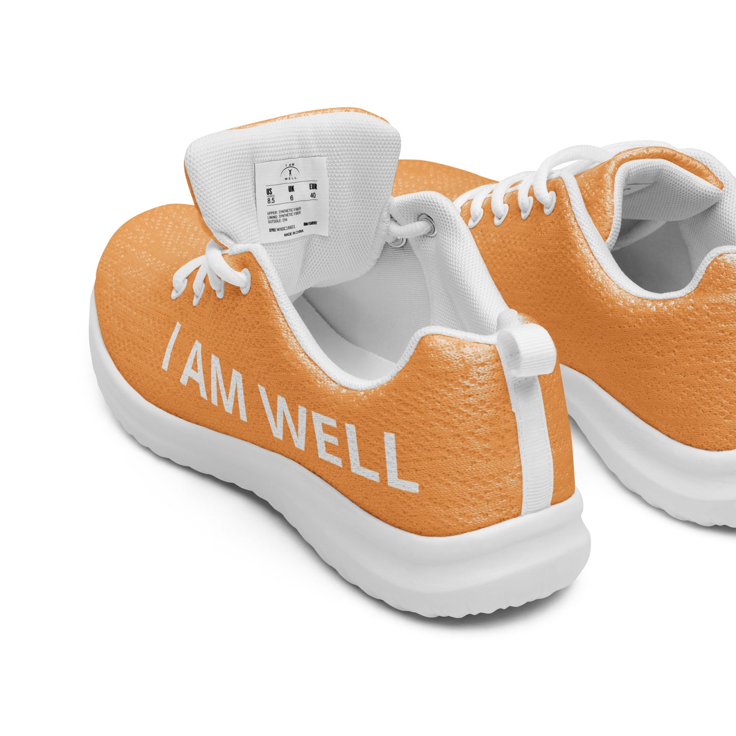 I AM WELL Men’s Athletic Shoes - Orange w/ White Logo