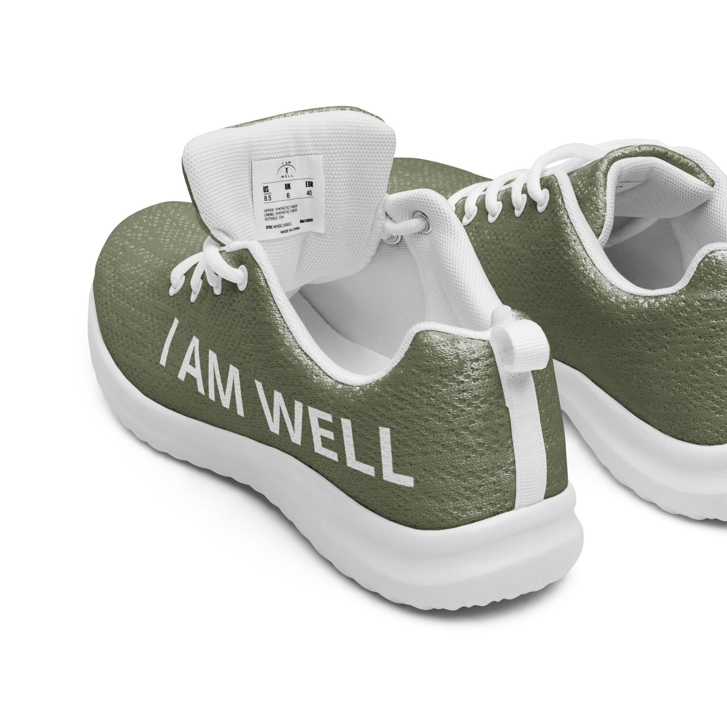 I AM WELL Men’s Athletic Shoes - OD Green w/ White Logo