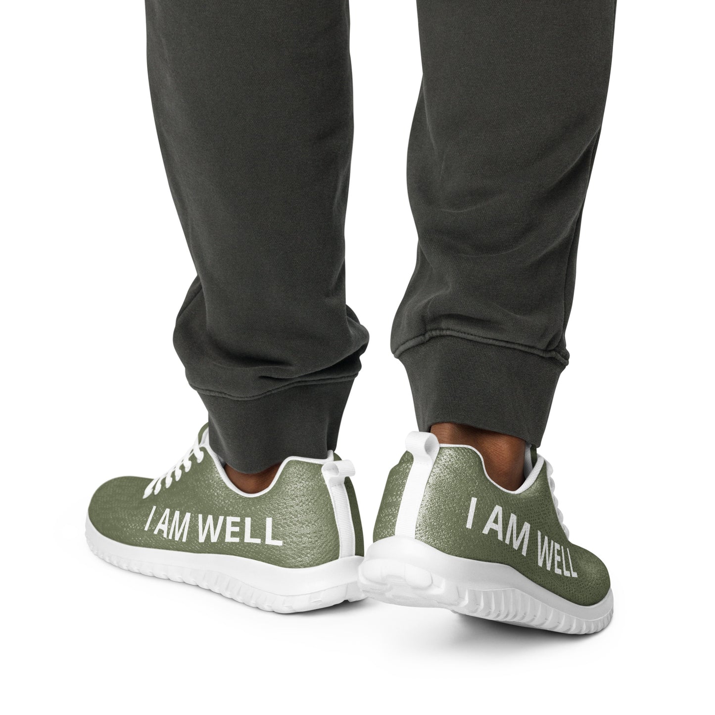 I AM WELL Men’s Athletic Shoes - OD Green w/ White Logo