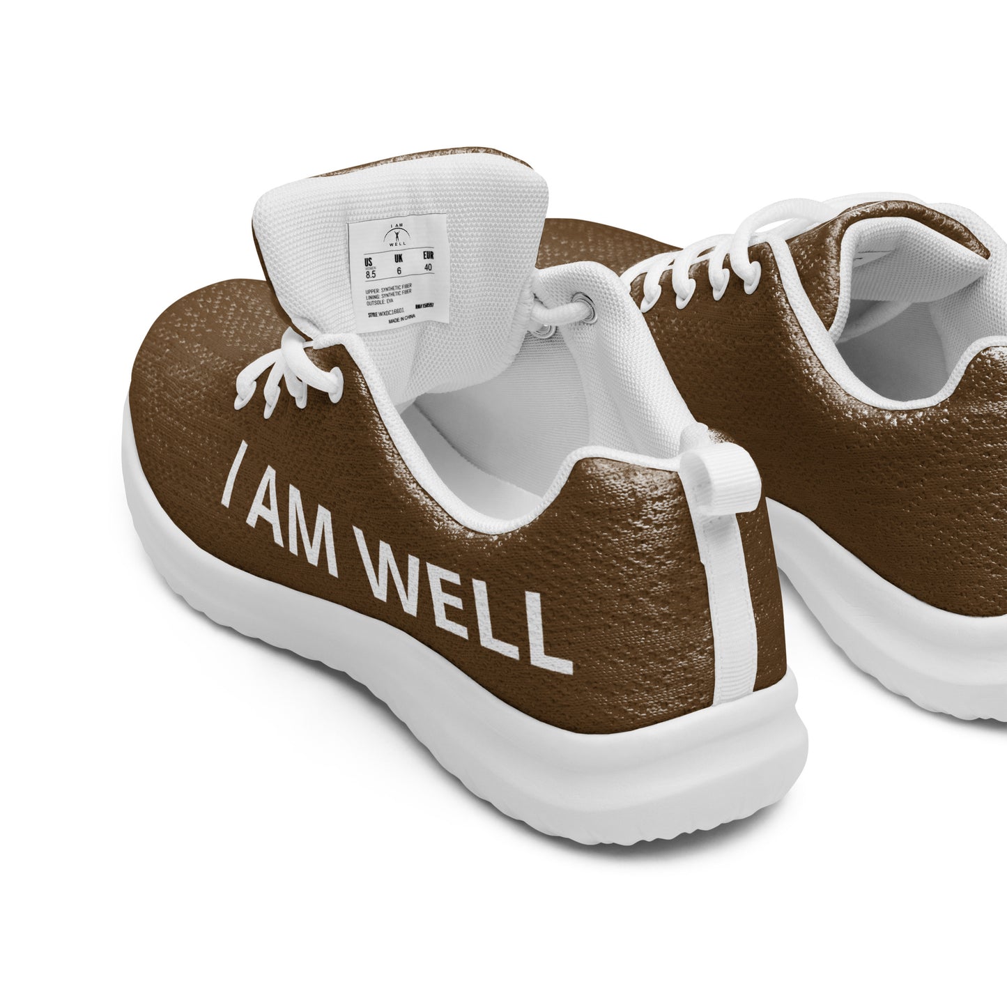 I AM WELL Men’s Athletic Shoes - Brown w/ White Logo