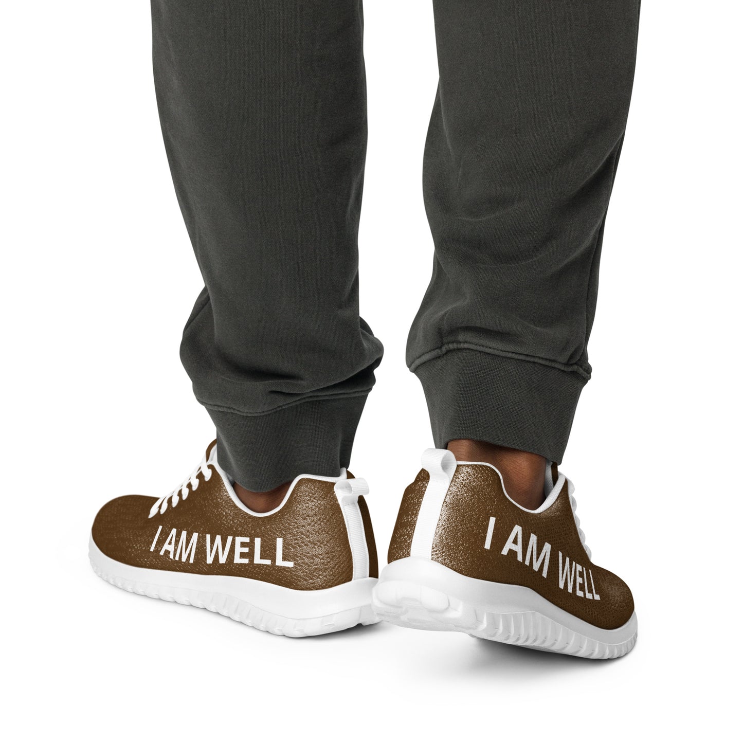 I AM WELL Men’s Athletic Shoes - Brown w/ White Logo