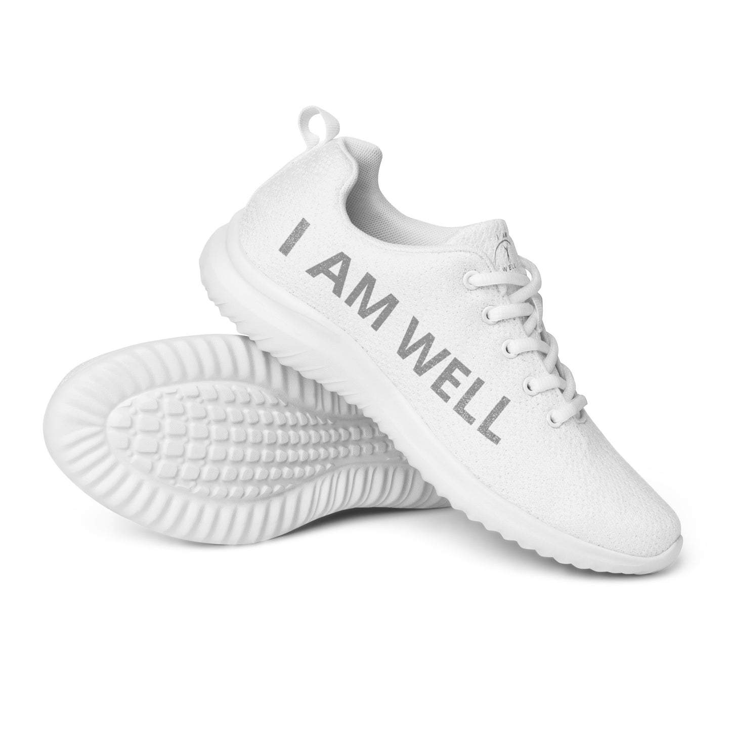 I AM WELL Men’s Athletic Shoes - White w/ Grey Logo