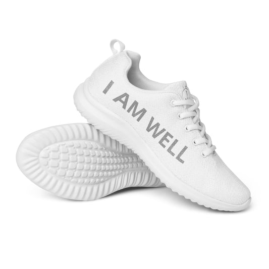 I AM WELL Men’s Athletic Shoes - White w/ Grey Logo