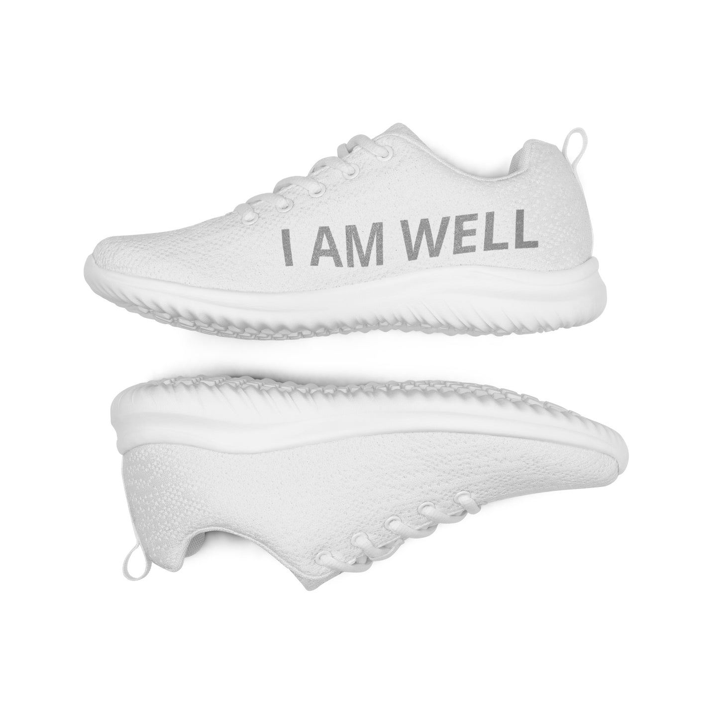 I AM WELL Men’s Athletic Shoes - White w/ Grey Logo