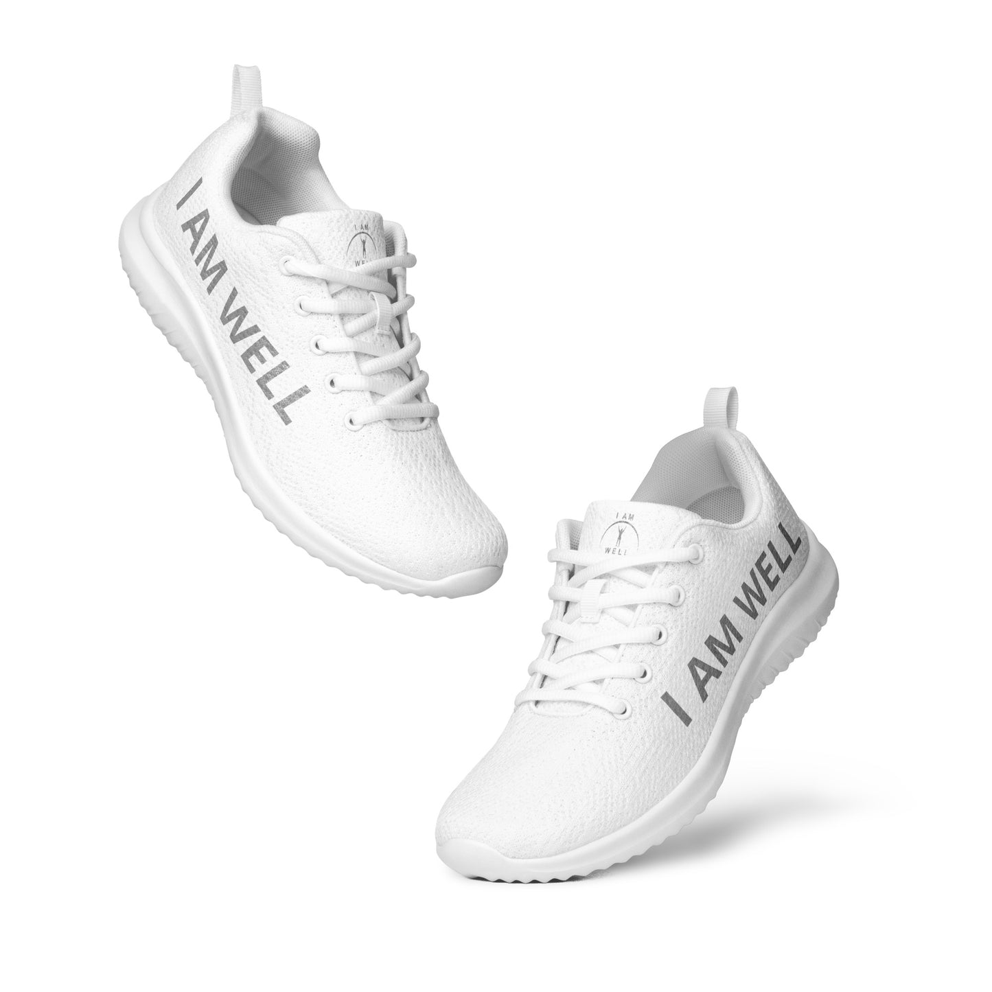 I AM WELL Men’s Athletic Shoes - White w/ Grey Logo