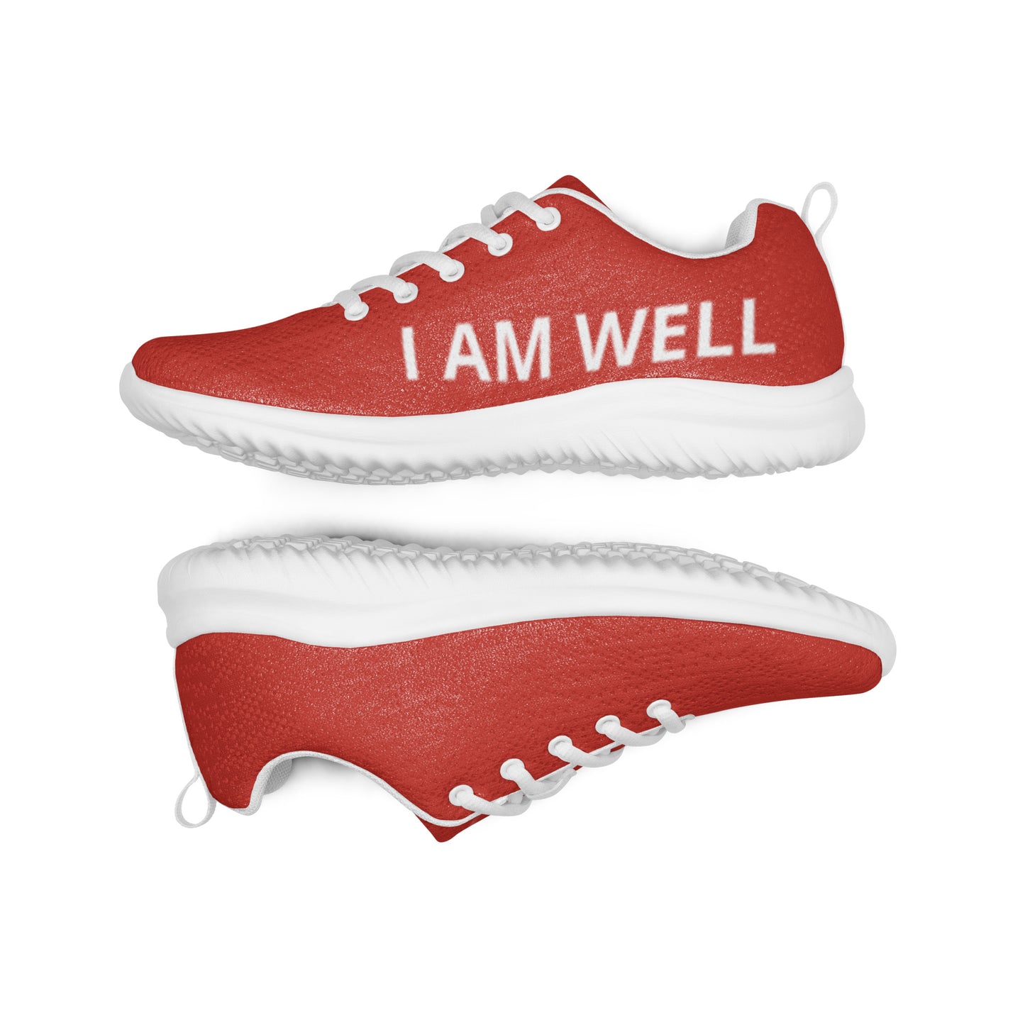 I AM WELL Men’s Athletic Shoes - Red w/ White Logo