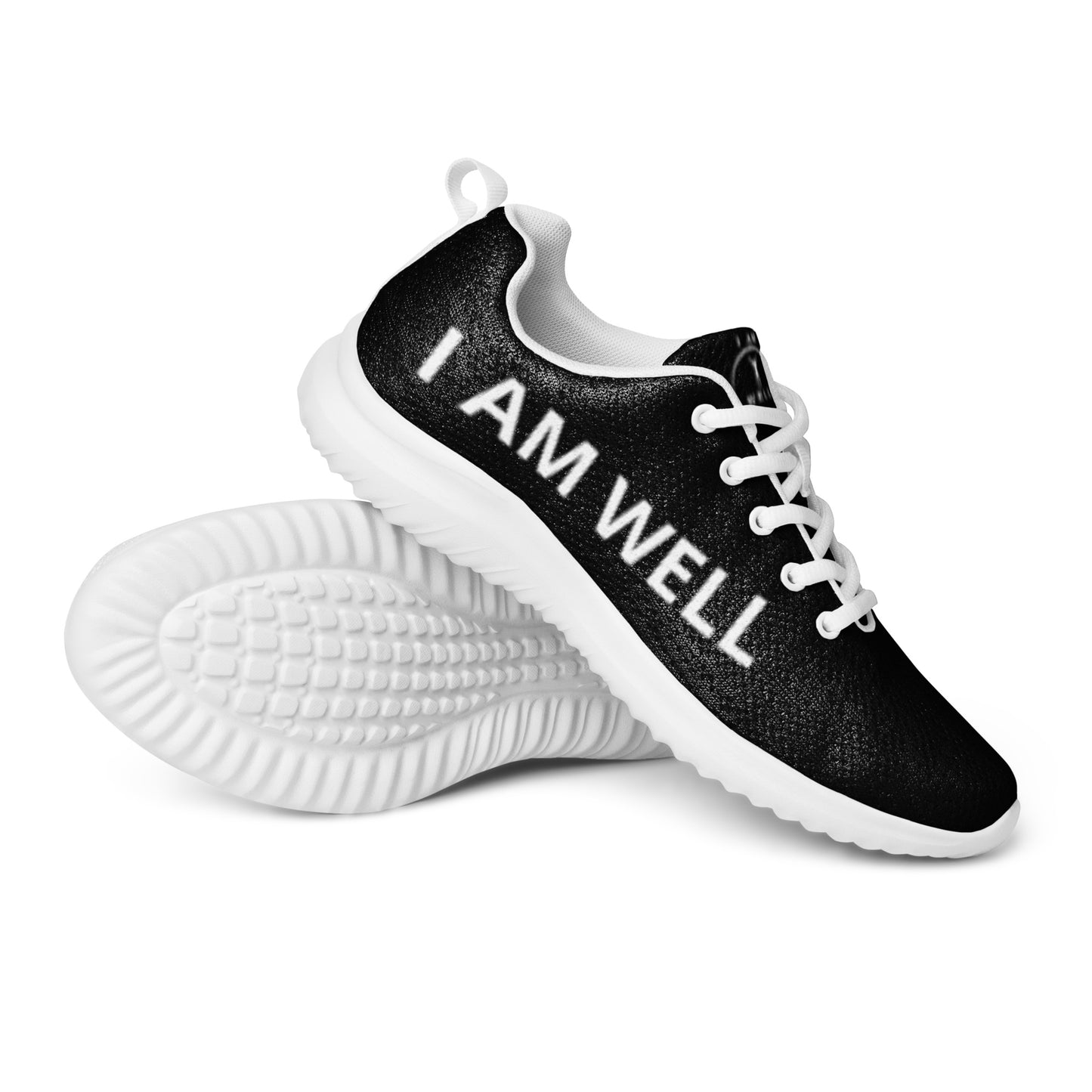 I AM WELL Men’s Athletic Shoes - Black w/ White Logo