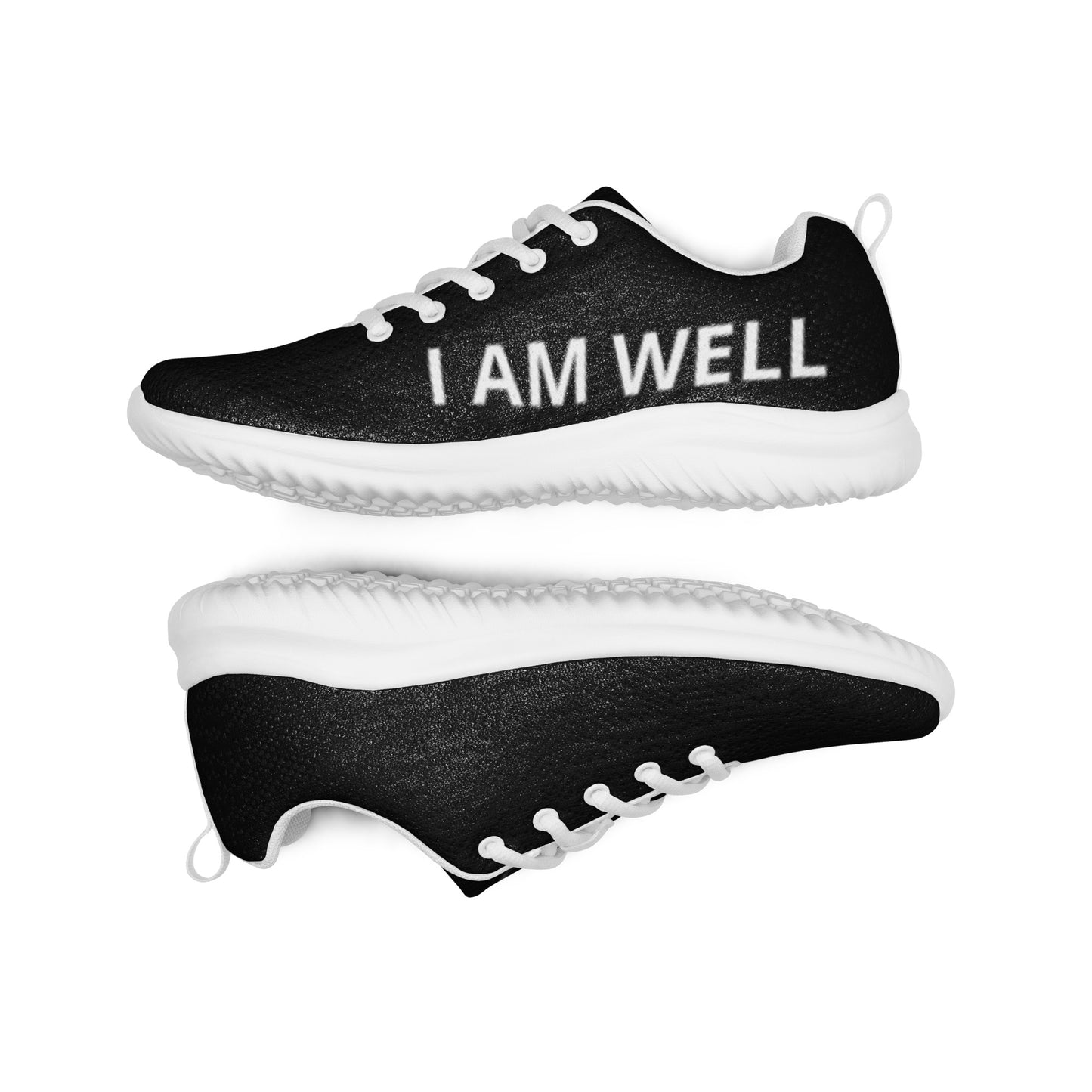 I AM WELL Men’s Athletic Shoes - Black w/ White Logo