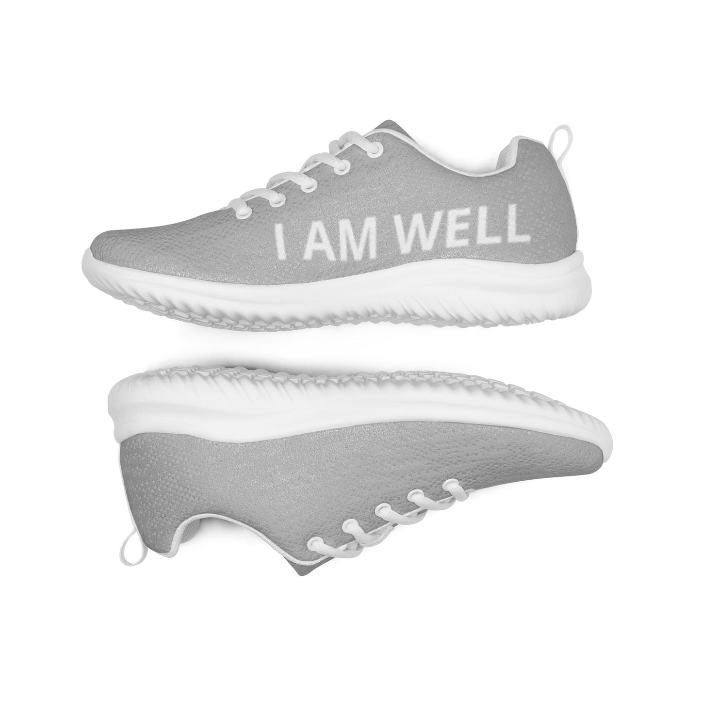 I AM WELL Men’s Athletic Shoes - Light Grey w/ White Logo