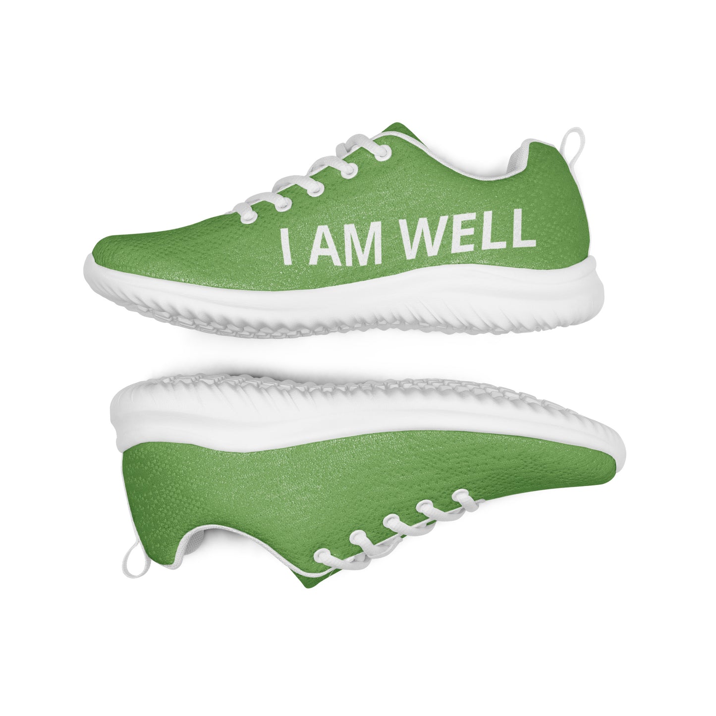 I AM WELL Men’s Athletic Shoes - Green w/ White Logo