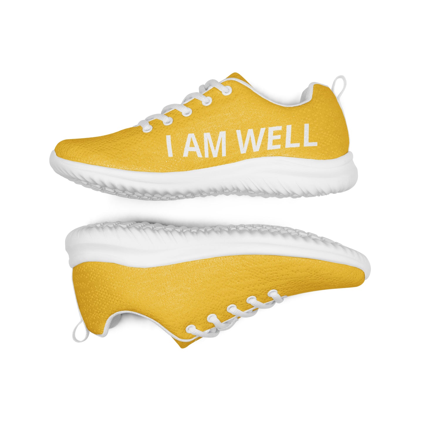 I AM WELL Men’s Athletic Shoes - Yellow w/ White Logo