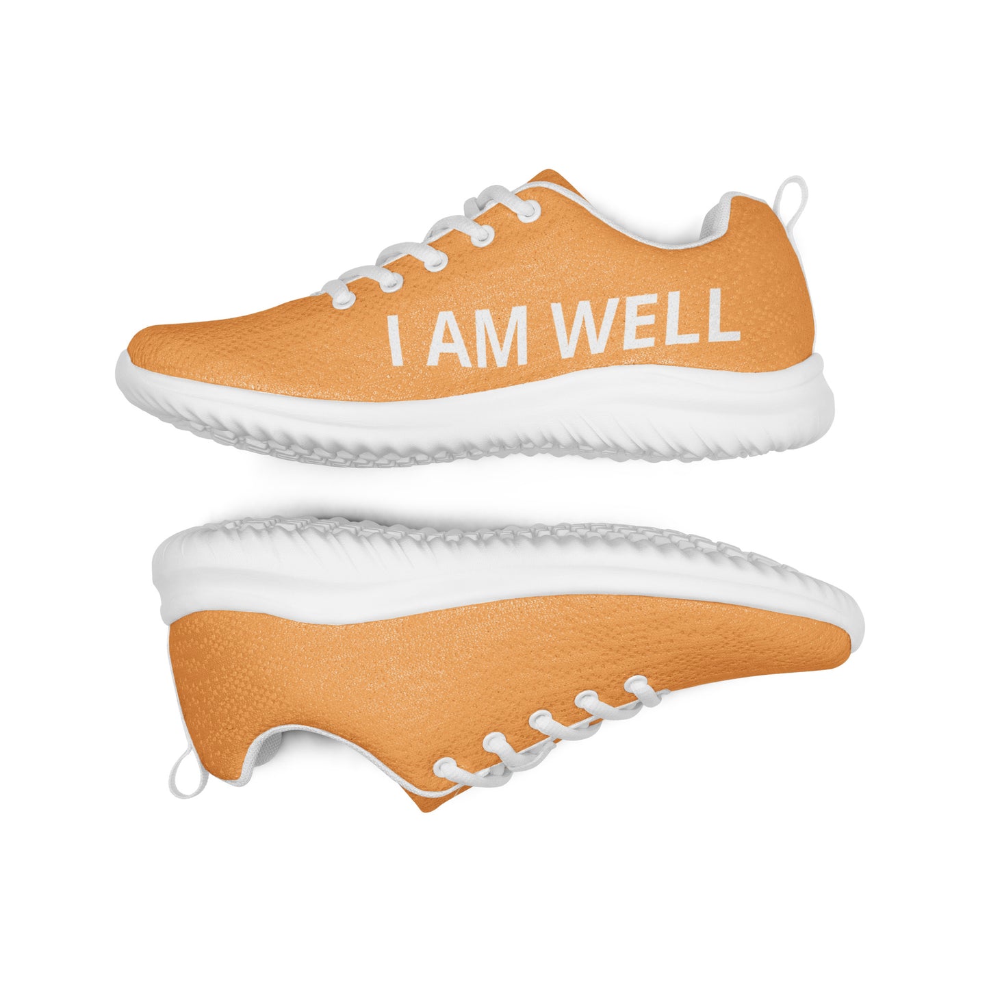 I AM WELL Men’s Athletic Shoes - Orange w/ White Logo