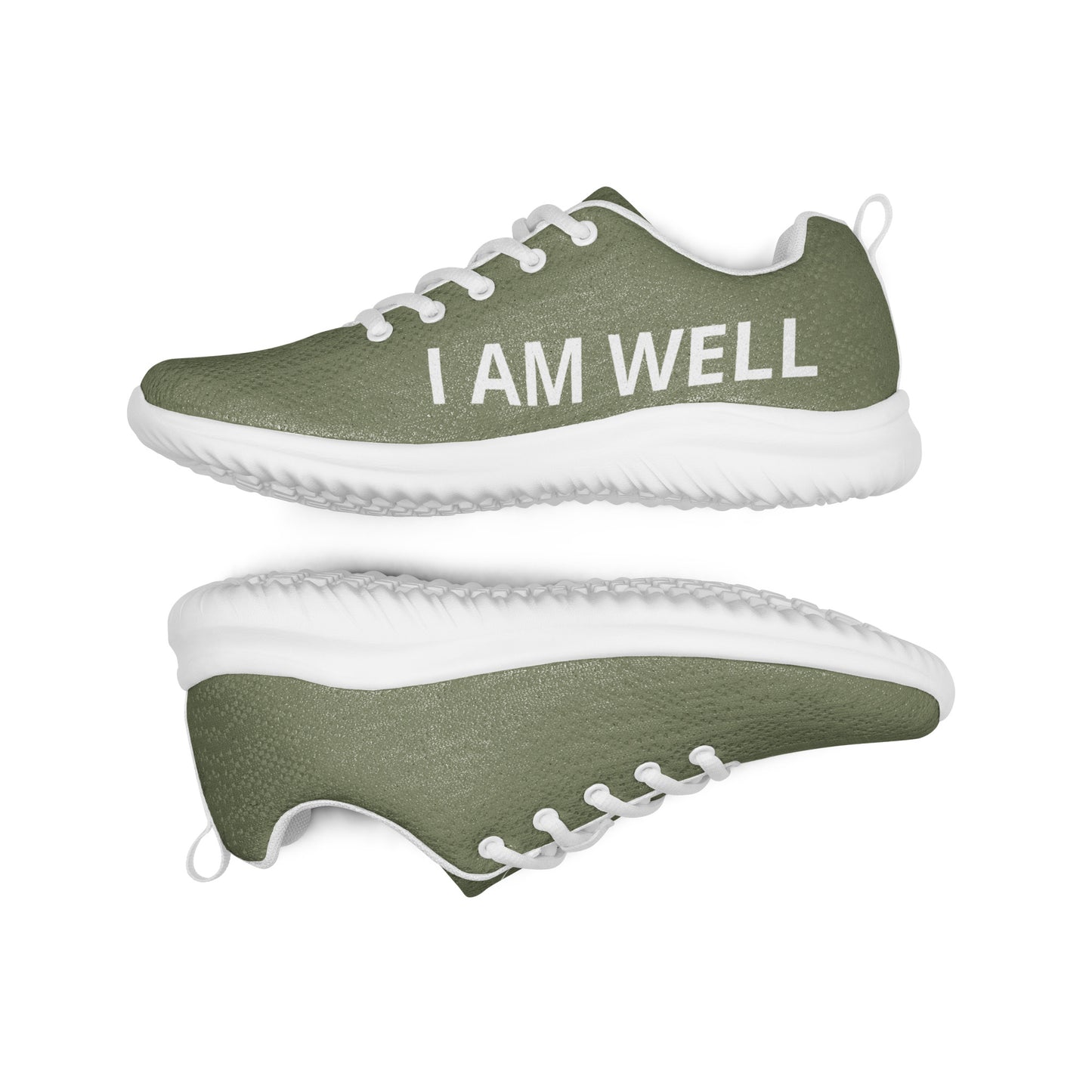 I AM WELL Men’s Athletic Shoes - OD Green w/ White Logo