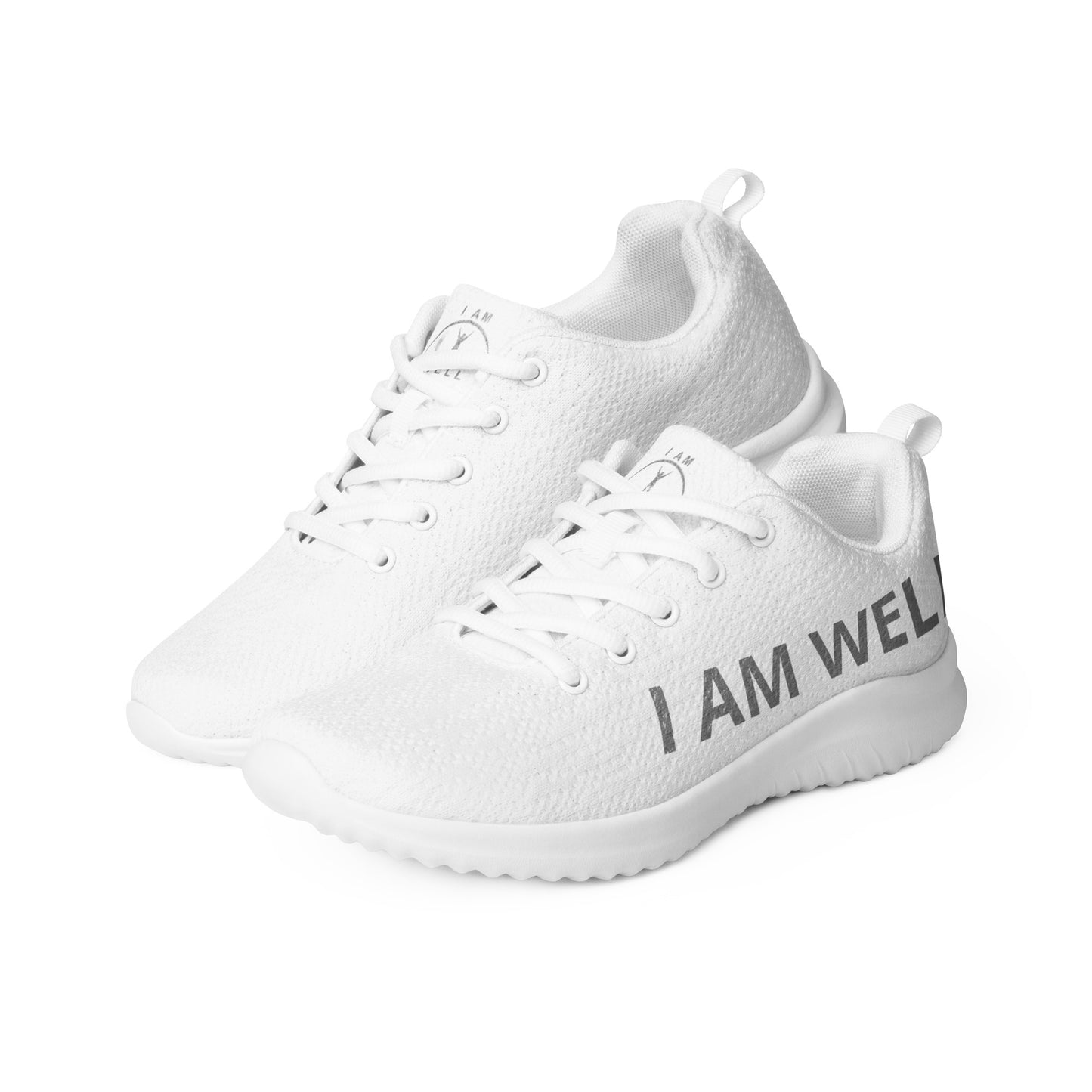 I AM WELL Men’s Athletic Shoes - White w/ Grey Logo