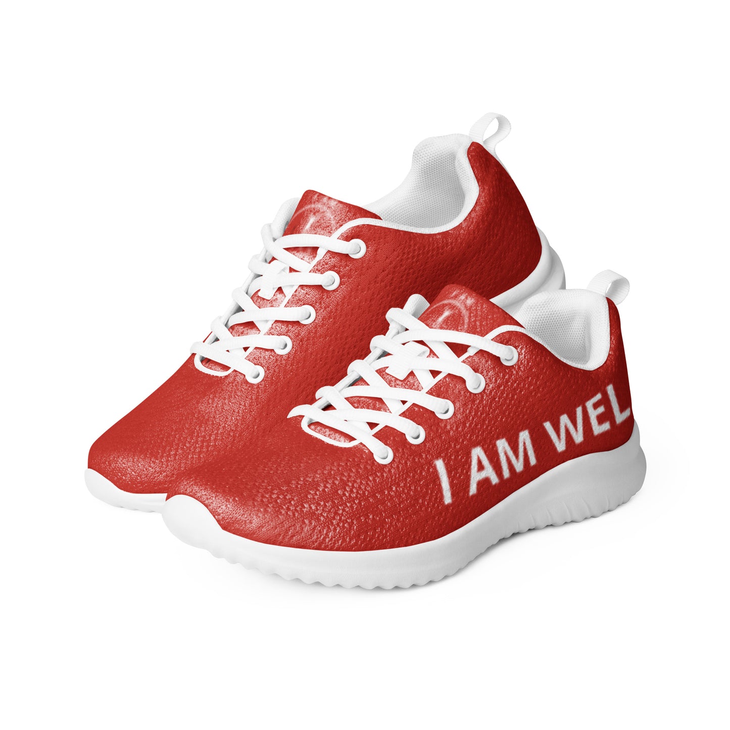 I AM WELL Men’s Athletic Shoes - Red w/ White Logo