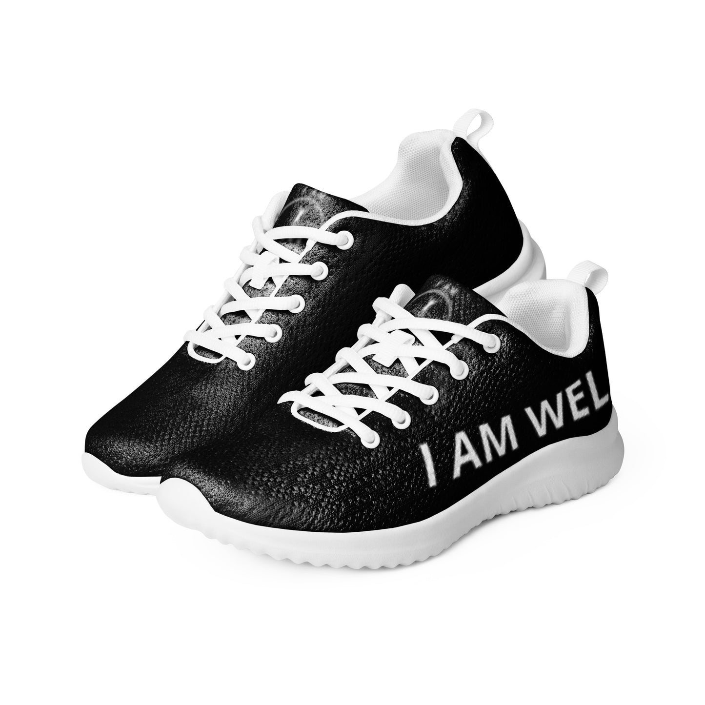 I AM WELL Men’s Athletic Shoes - Black w/ White Logo