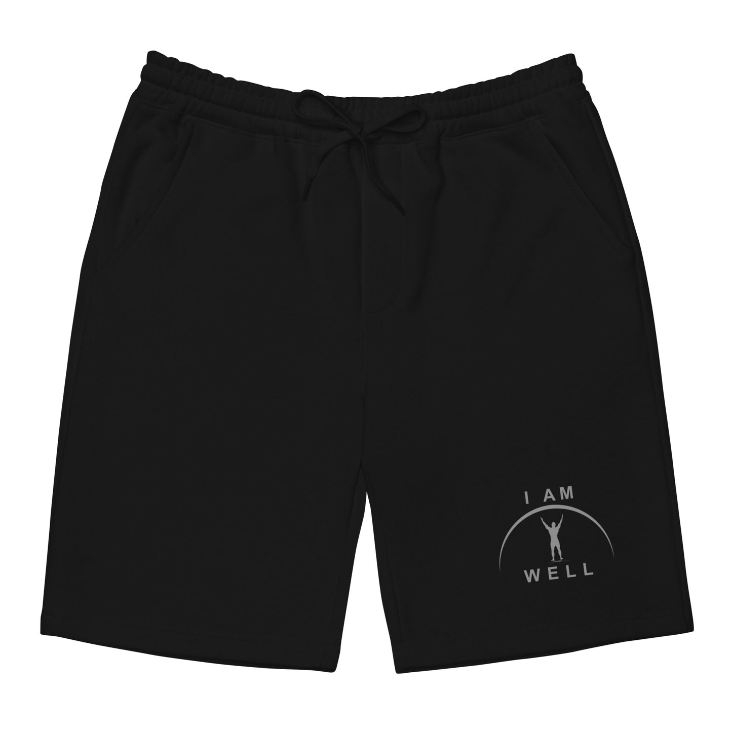 I AM WELL Men's Fleece Shorts - Grey Logo - (multiple color options)