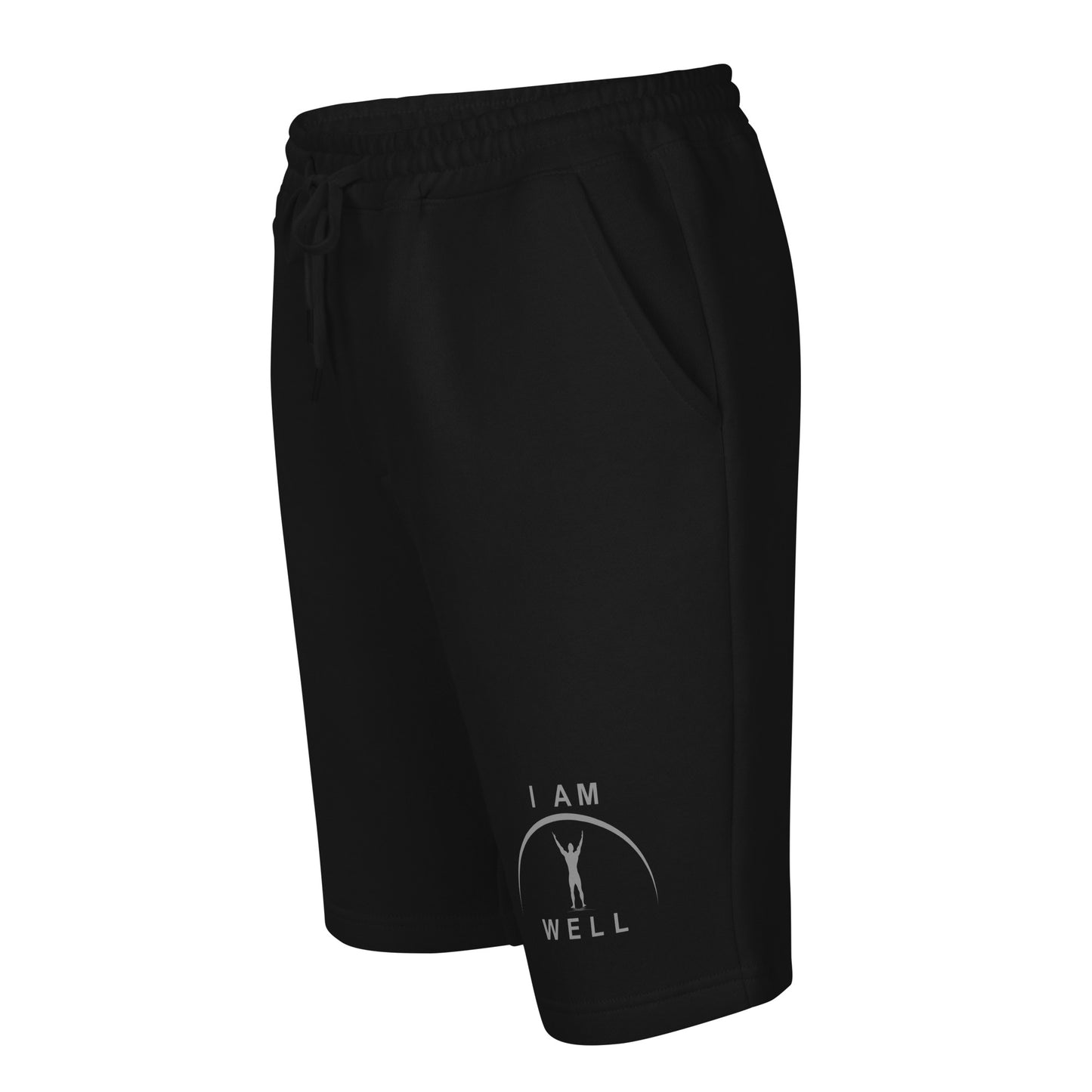 I AM WELL Men's Fleece Shorts - Grey Logo - (multiple color options)