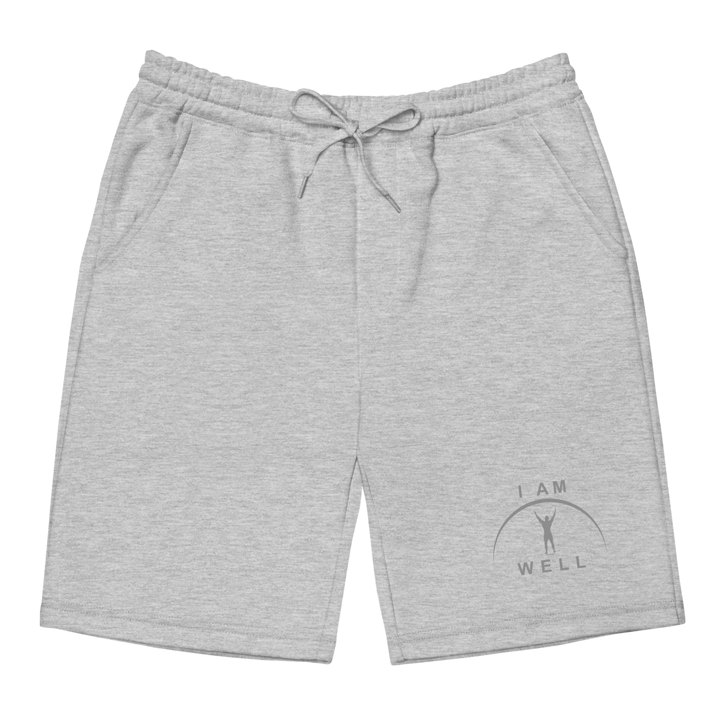 I AM WELL Men's Fleece Shorts - Grey Logo - (multiple color options)