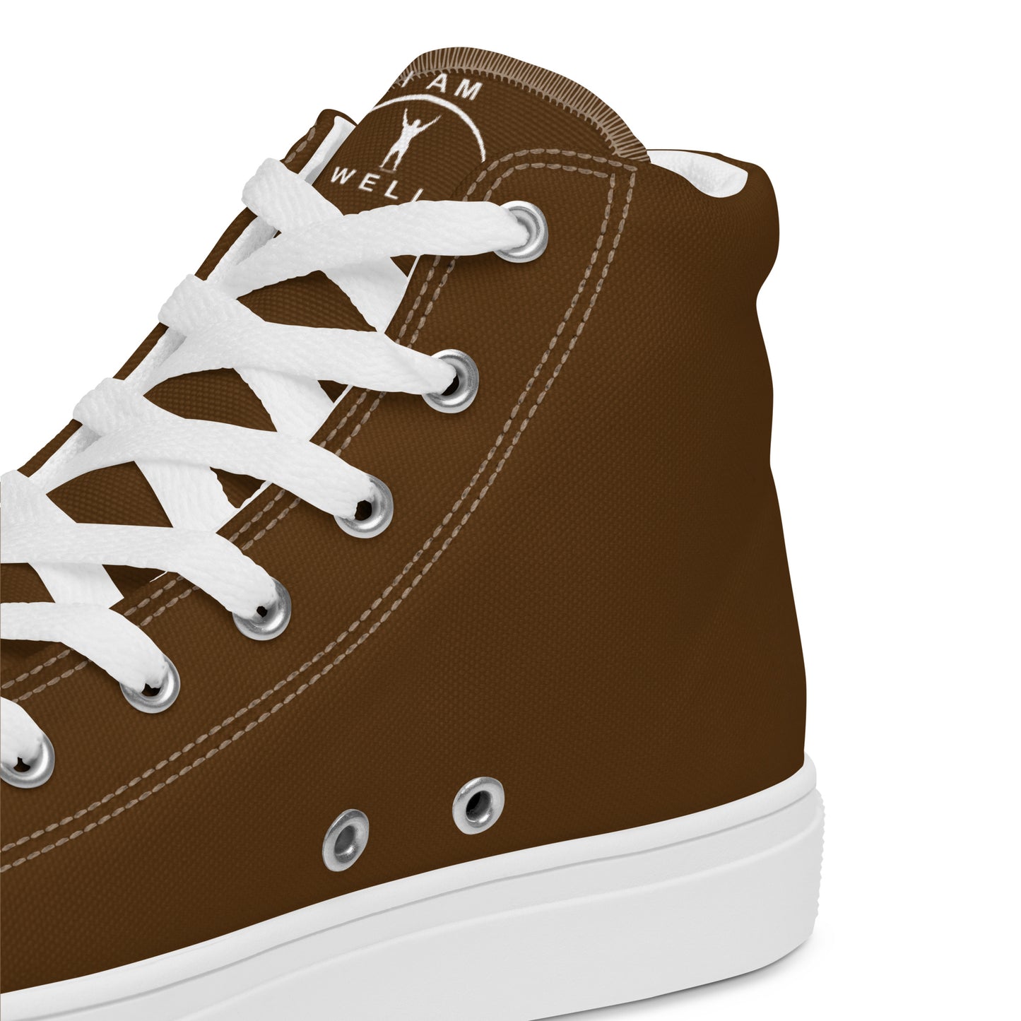 I AM WELL Men’s High Top Canvas Shoes - Brown w/ White Logo