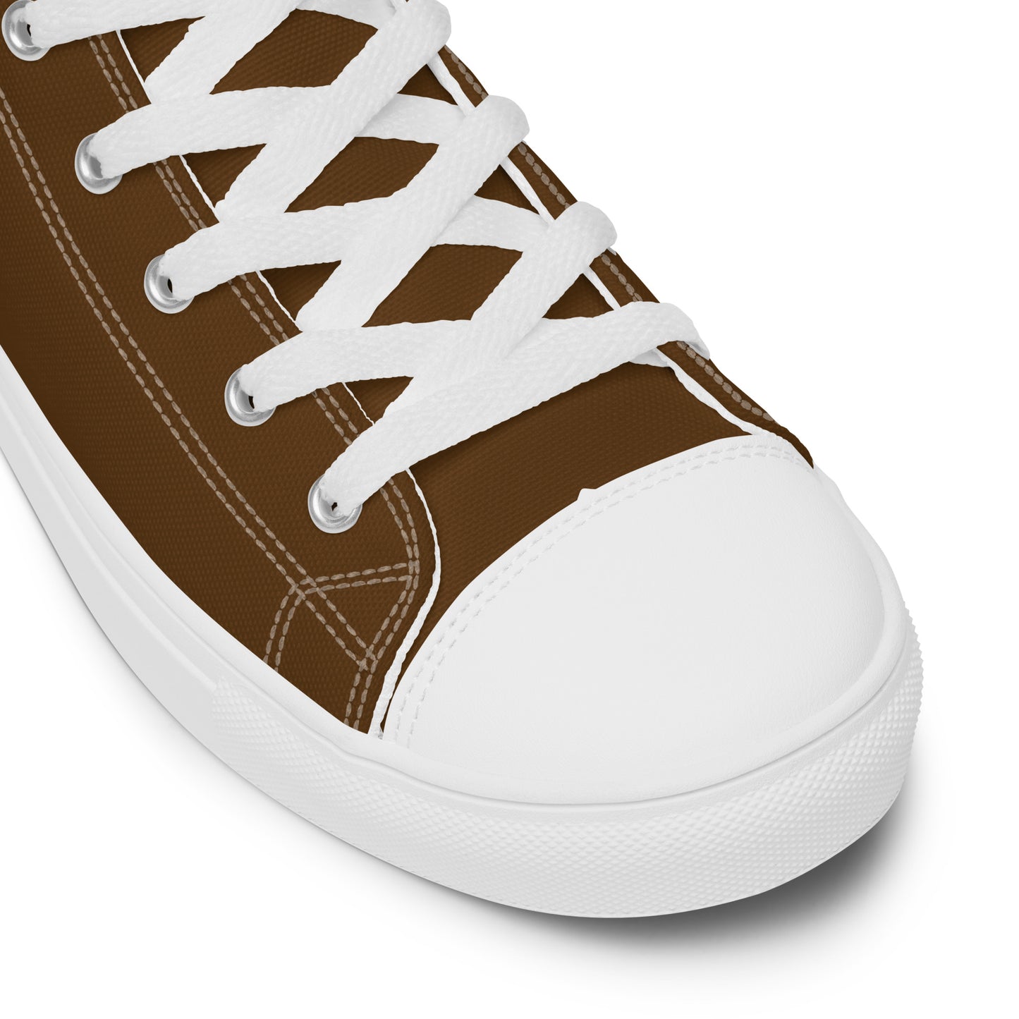 I AM WELL Men’s High Top Canvas Shoes - Brown w/ White Logo