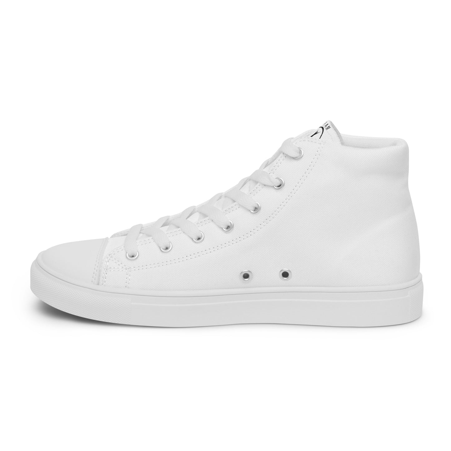 I AM WELL Men’s High Top Canvas Shoes - White w/ Black Logo