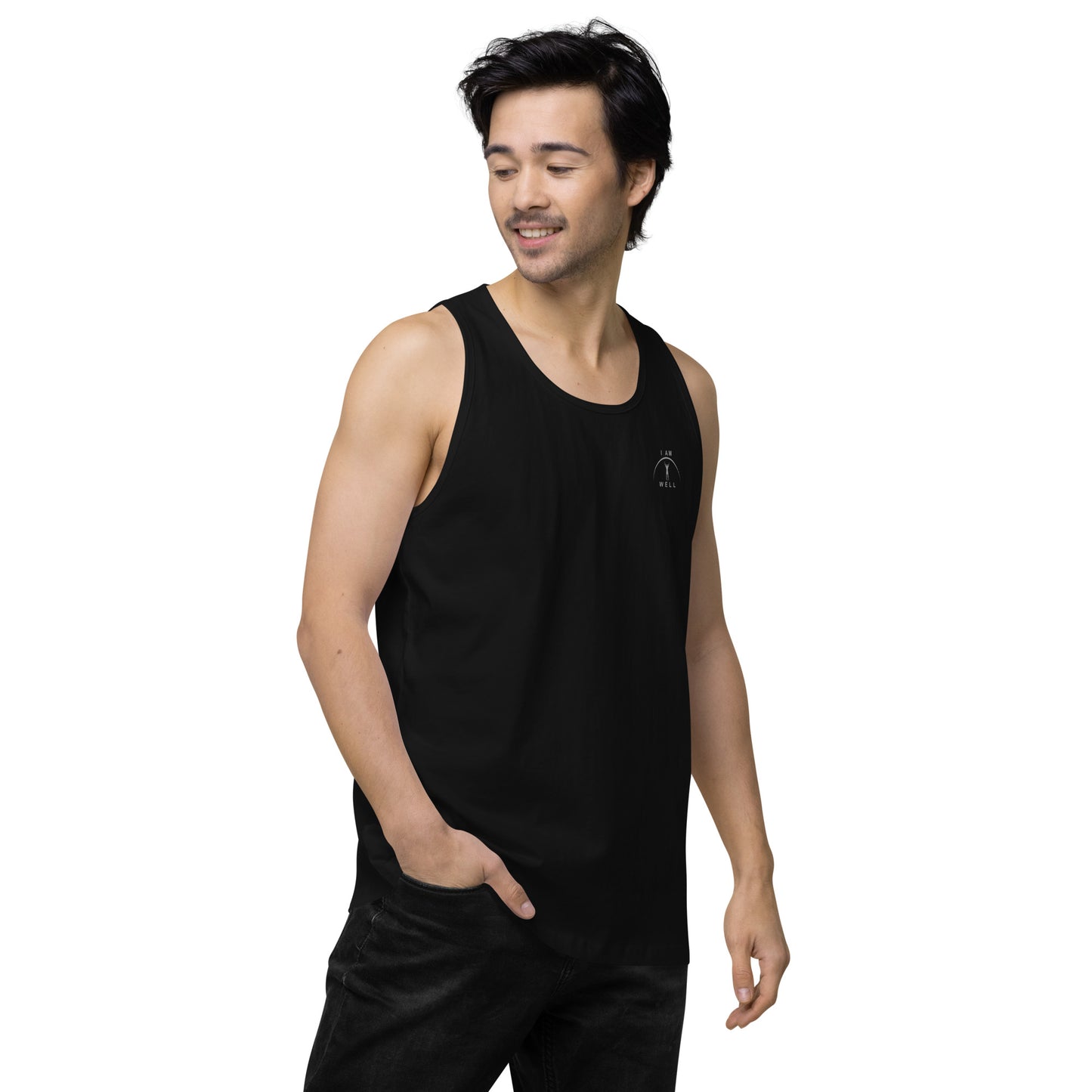 I AM Well Men’s Premium 100% Organic Cotton Tank Top w/ Grey Logo - (multiple color options)