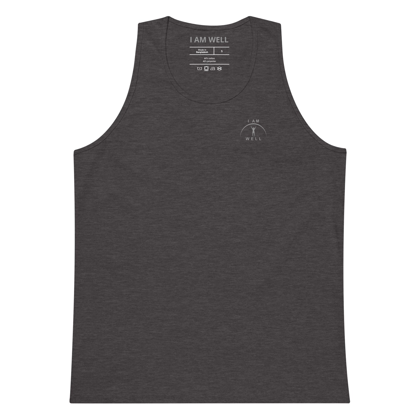 I AM Well Men’s Premium 100% Organic Cotton Tank Top w/ Grey Logo - (multiple color options)