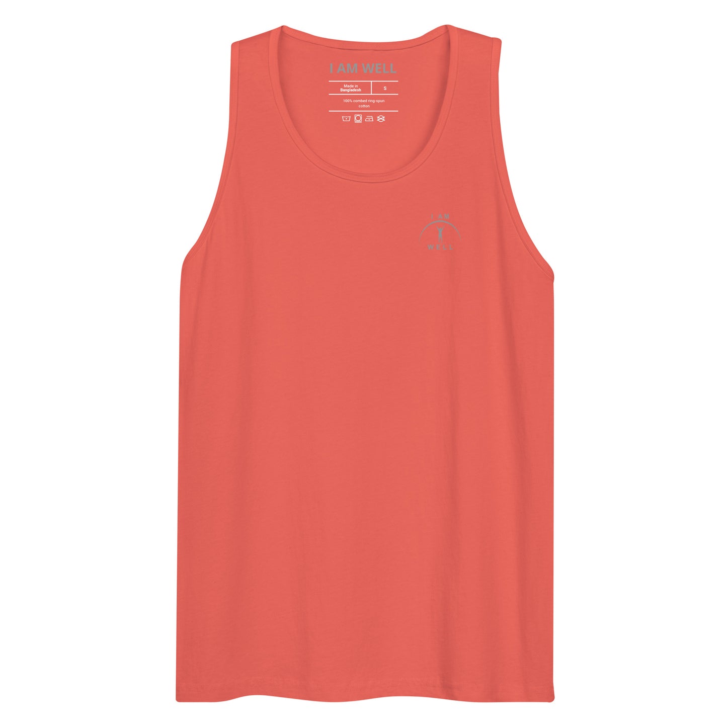 I AM Well Men’s Premium 100% Organic Cotton Tank Top w/ Grey Logo - (multiple color options)