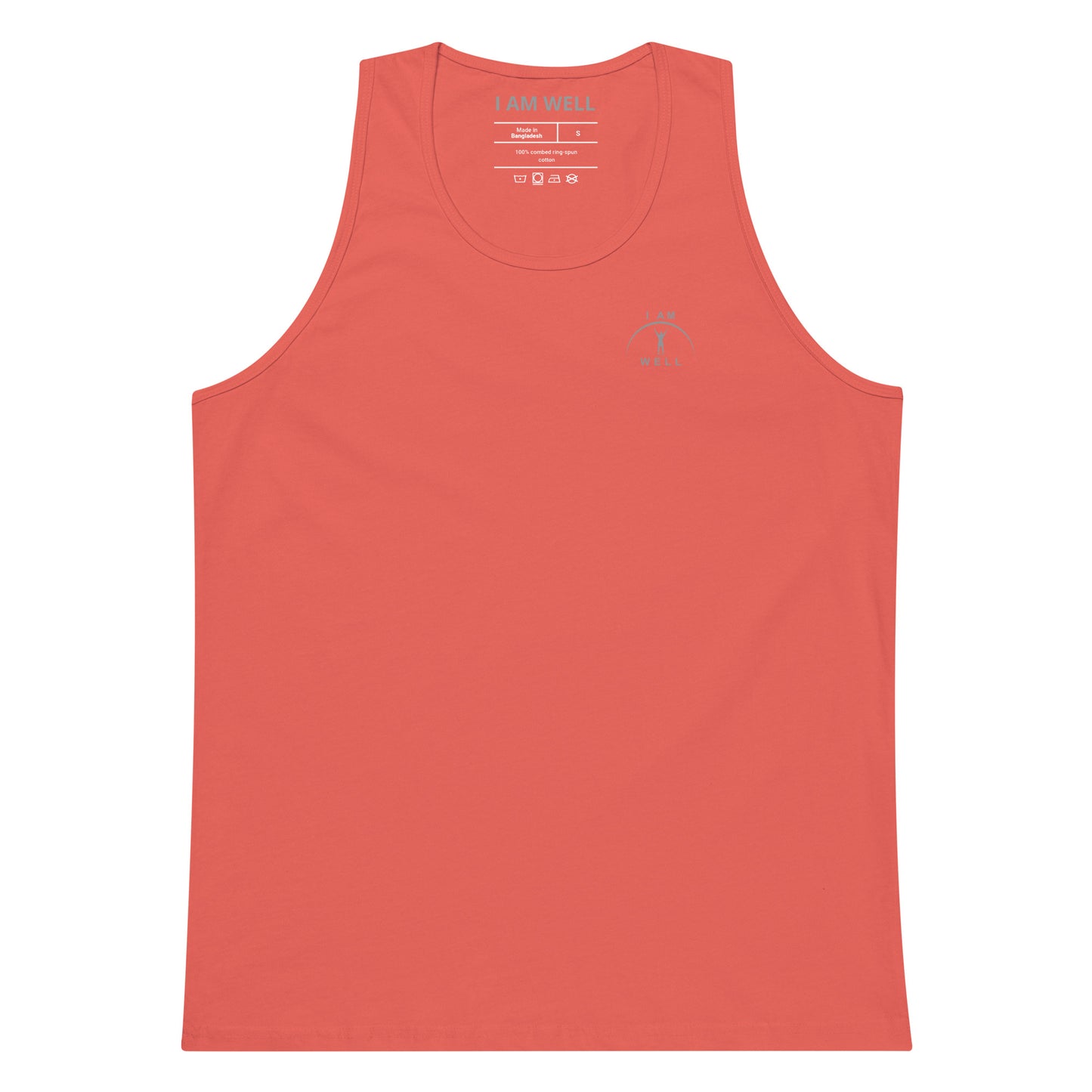 I AM Well Men’s Premium 100% Organic Cotton Tank Top w/ Grey Logo - (multiple color options)