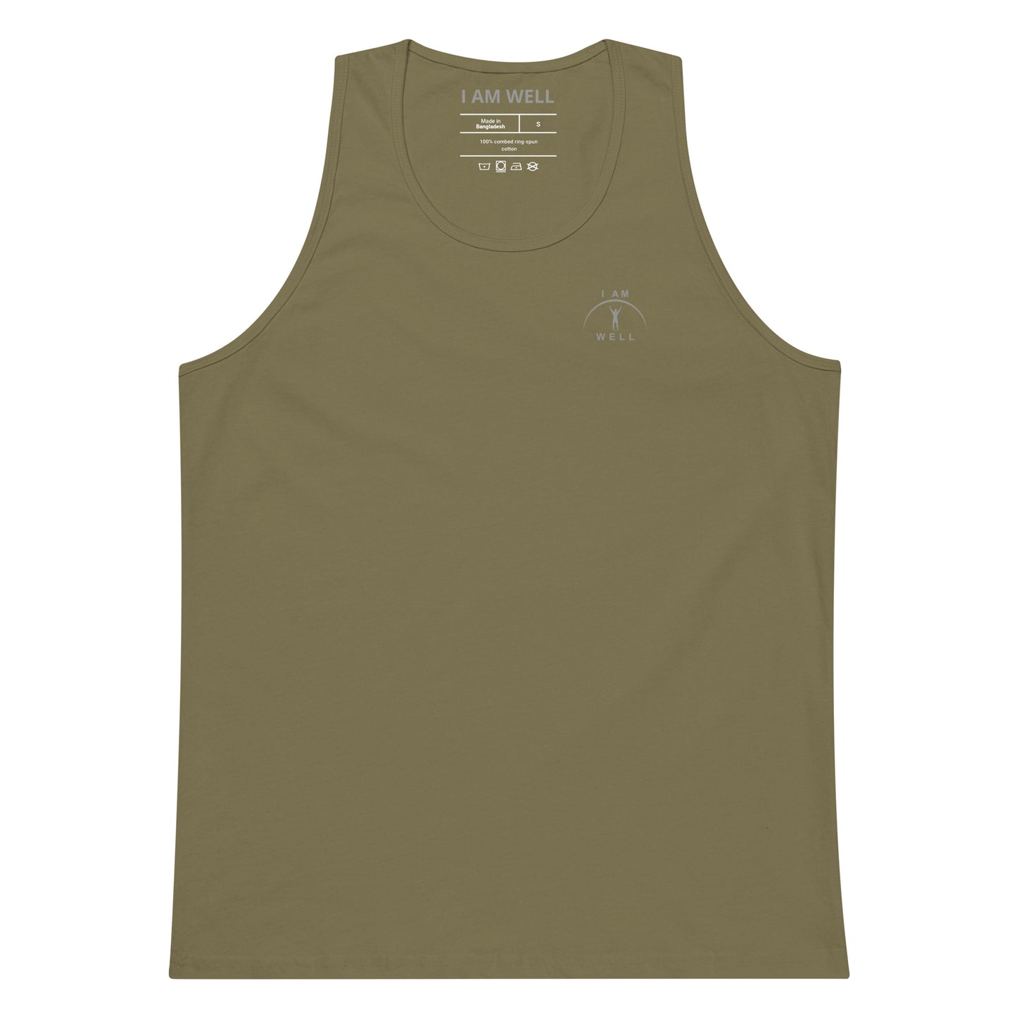 I AM Well Men’s Premium 100% Organic Cotton Tank Top w/ Grey Logo - (multiple color options)