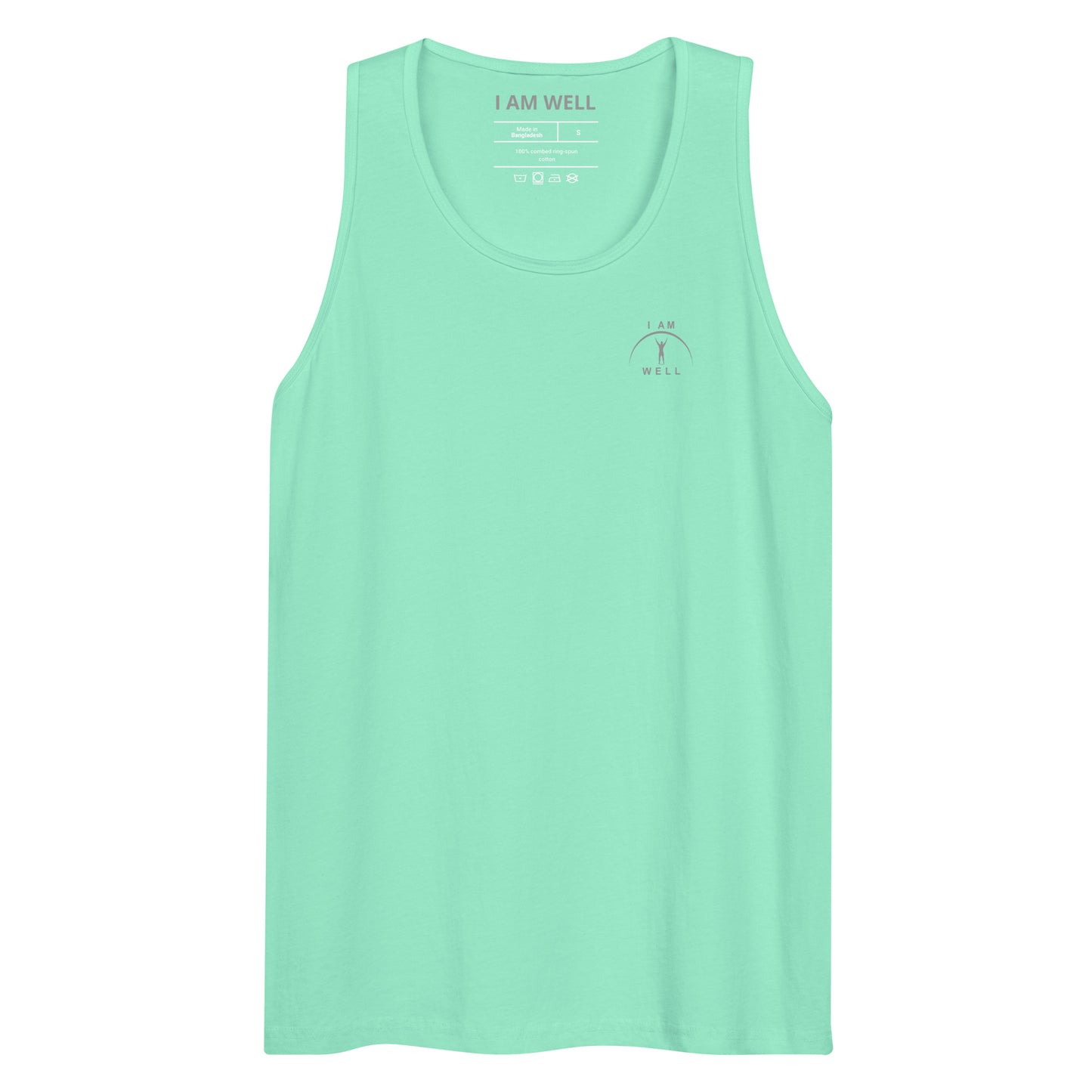 I AM Well Men’s Premium 100% Organic Cotton Tank Top w/ Grey Logo - (multiple color options)