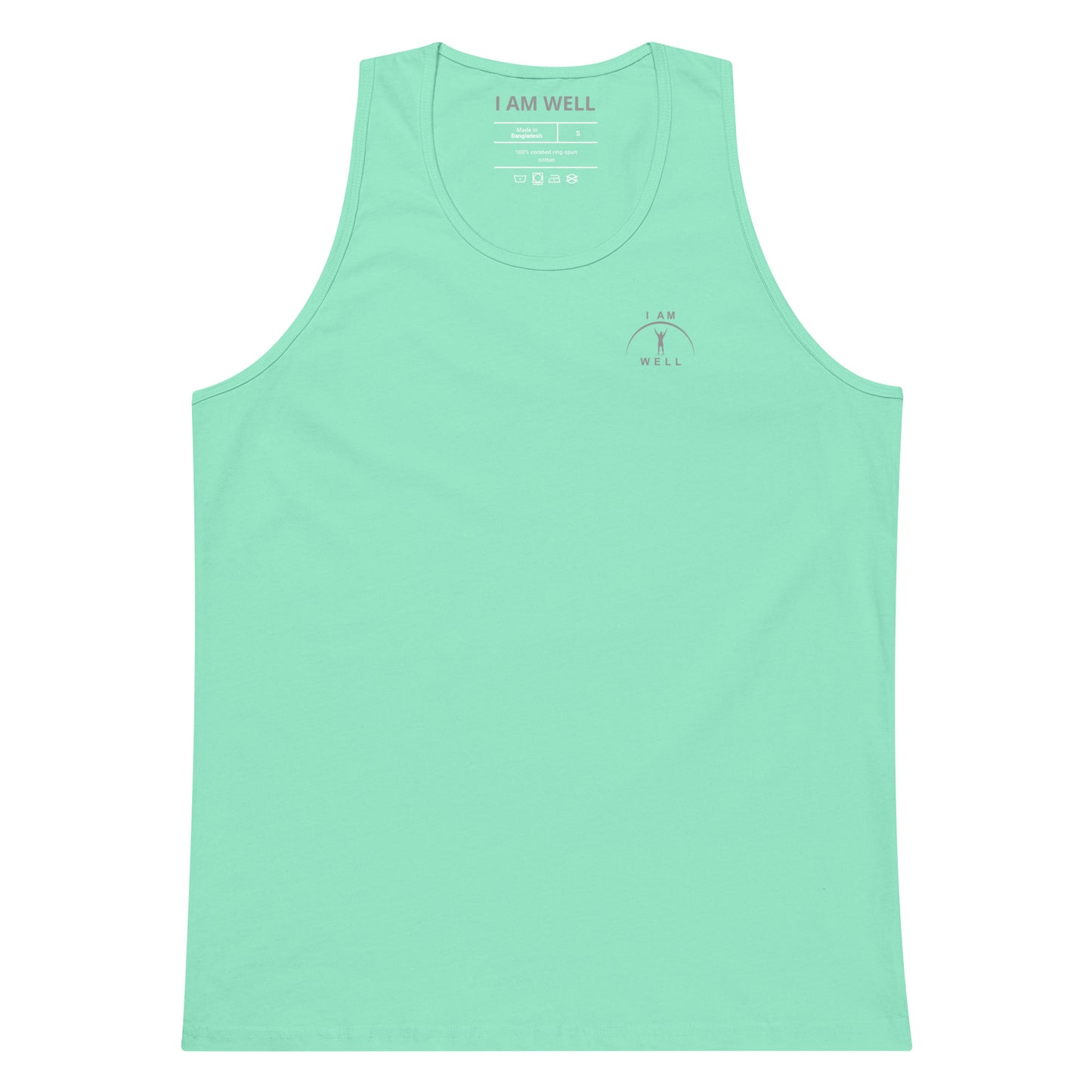 I AM Well Men’s Premium 100% Organic Cotton Tank Top w/ Grey Logo - (multiple color options)