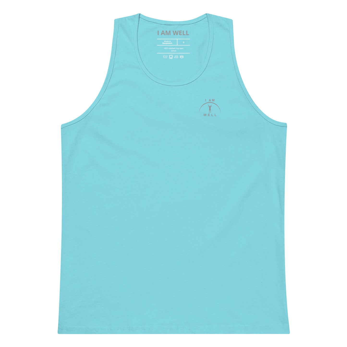 I AM Well Men’s Premium 100% Organic Cotton Tank Top w/ Grey Logo - (multiple color options)