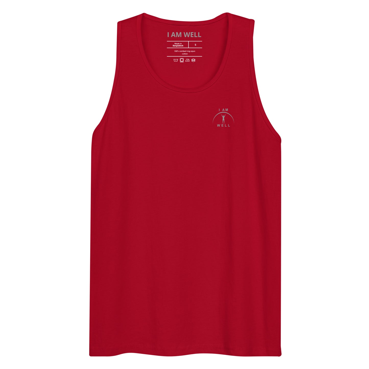 I AM Well Men’s Premium 100% Organic Cotton Tank Top w/ Grey Logo - (multiple color options)