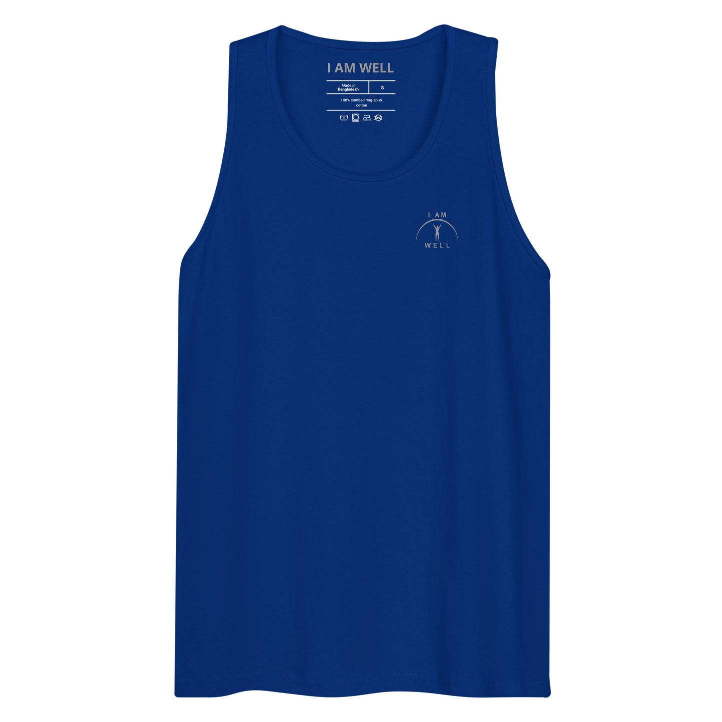 I AM Well Men’s Premium 100% Organic Cotton Tank Top w/ Grey Logo - (multiple color options)